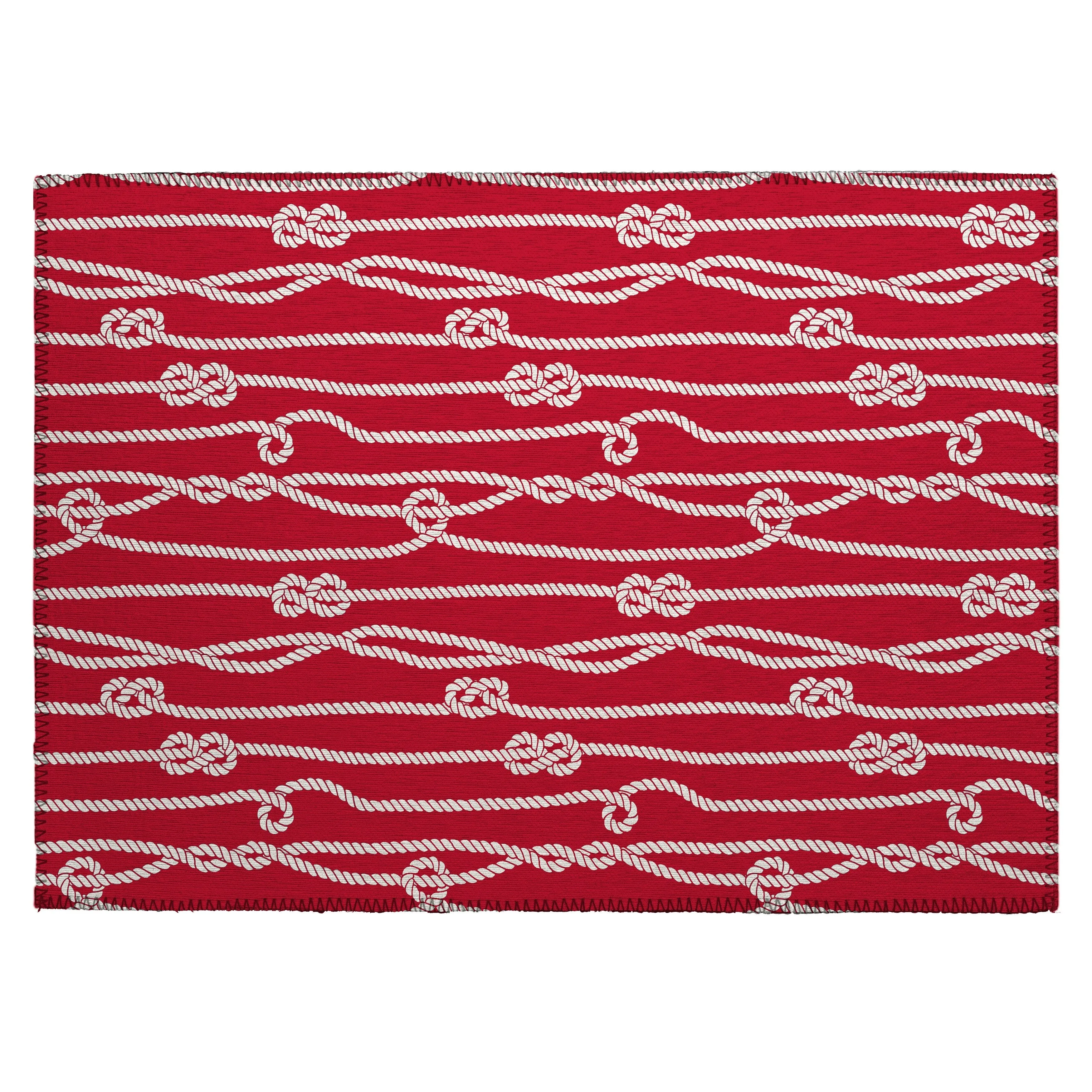 Indoor/Outdoor Harpswell Ocean Rope Washable Rug