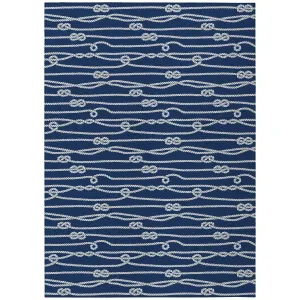Indoor/Outdoor Harpswell Ocean Rope Washable Rug
