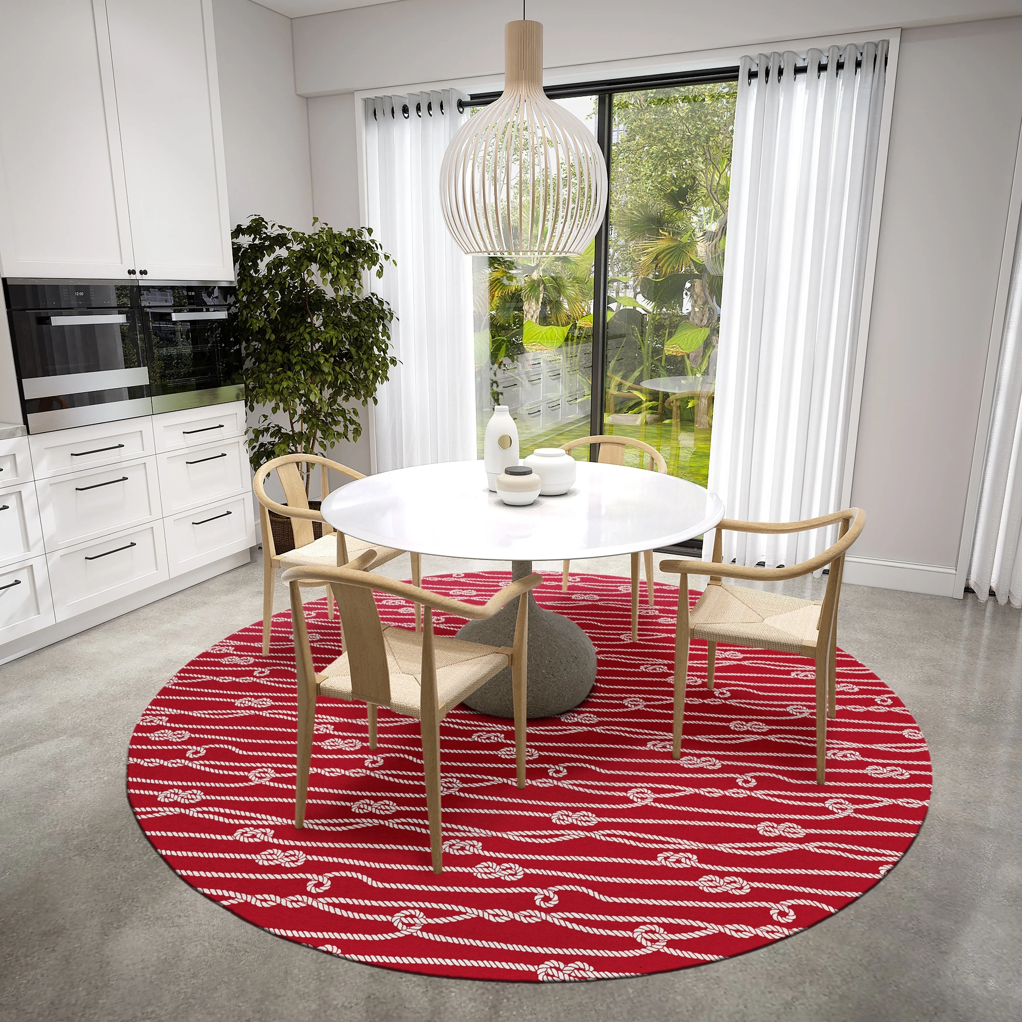 Indoor/Outdoor Harpswell Ocean Rope Washable Rug