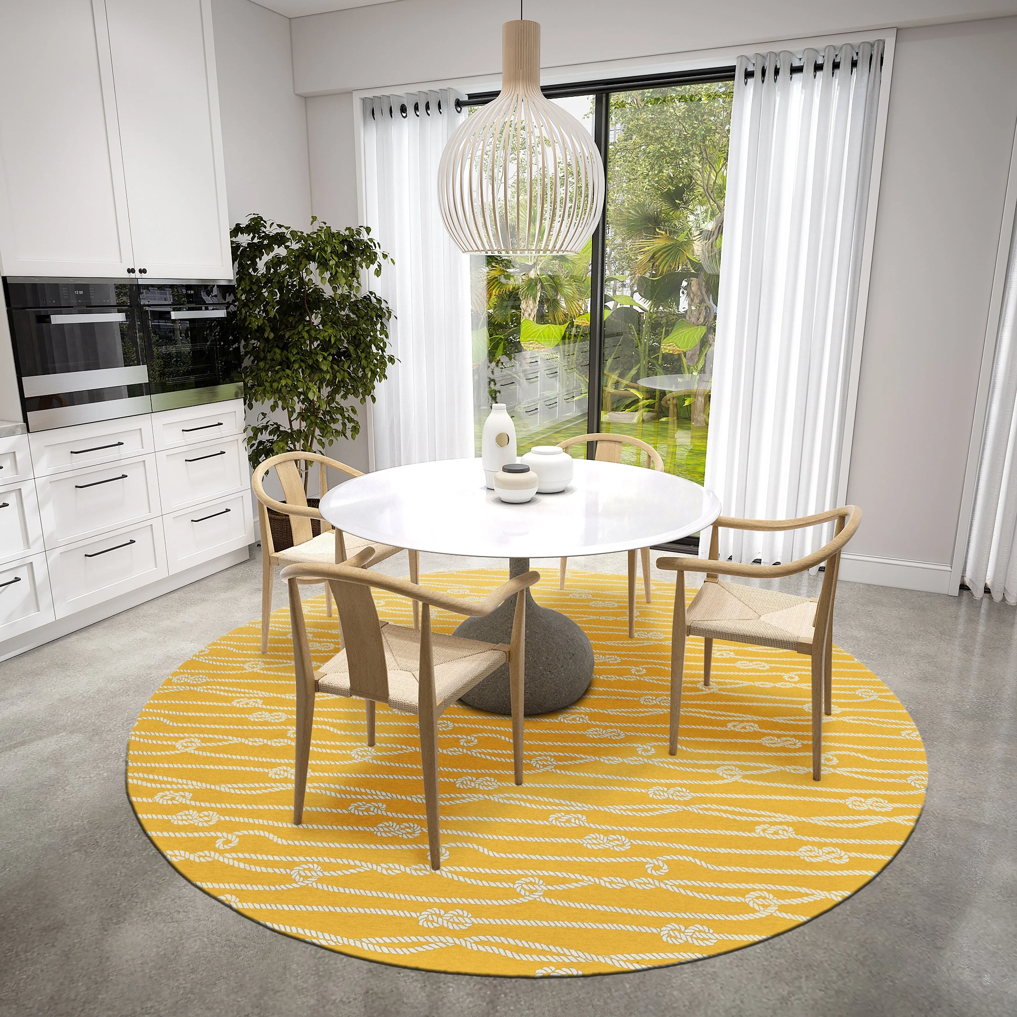 Indoor/Outdoor Harpswell Ocean Rope Washable Rug