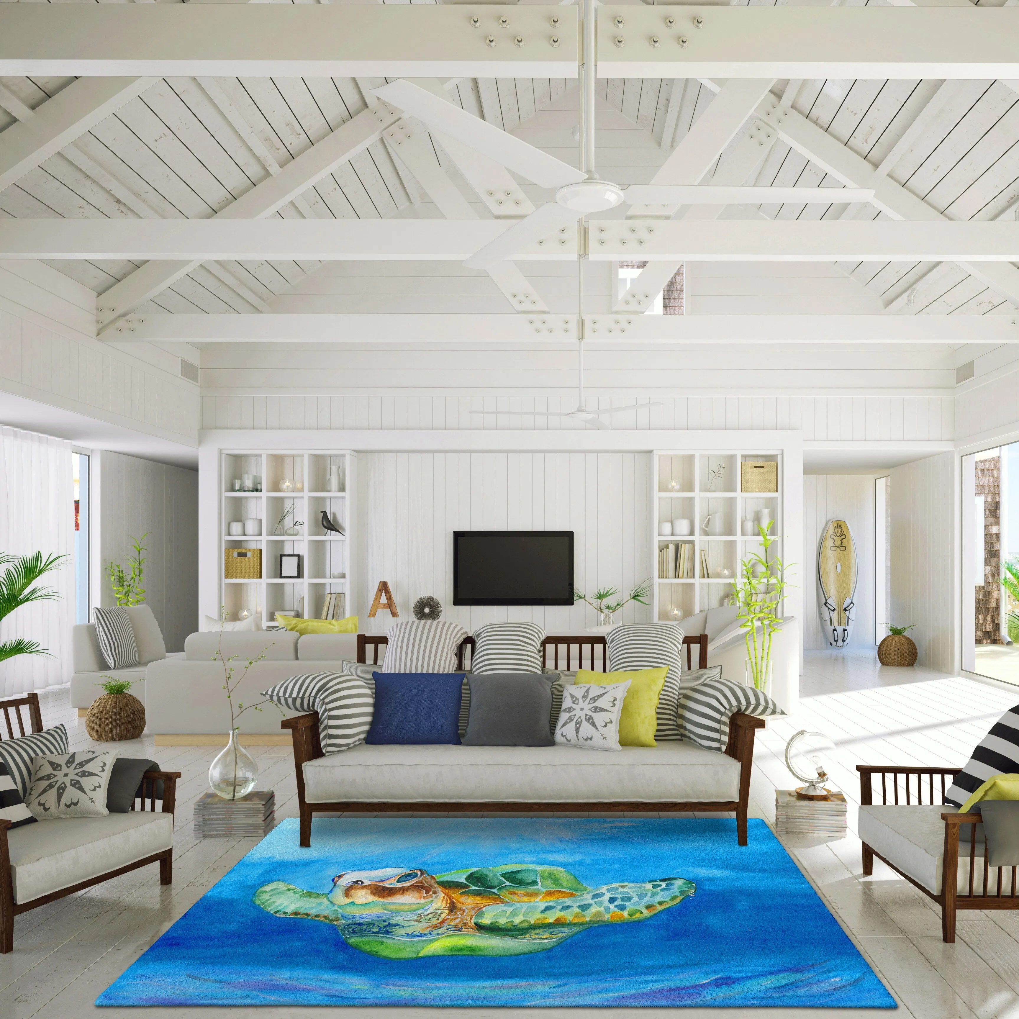 Indoor/Outdoor Harpswell Turtle Washable Rug