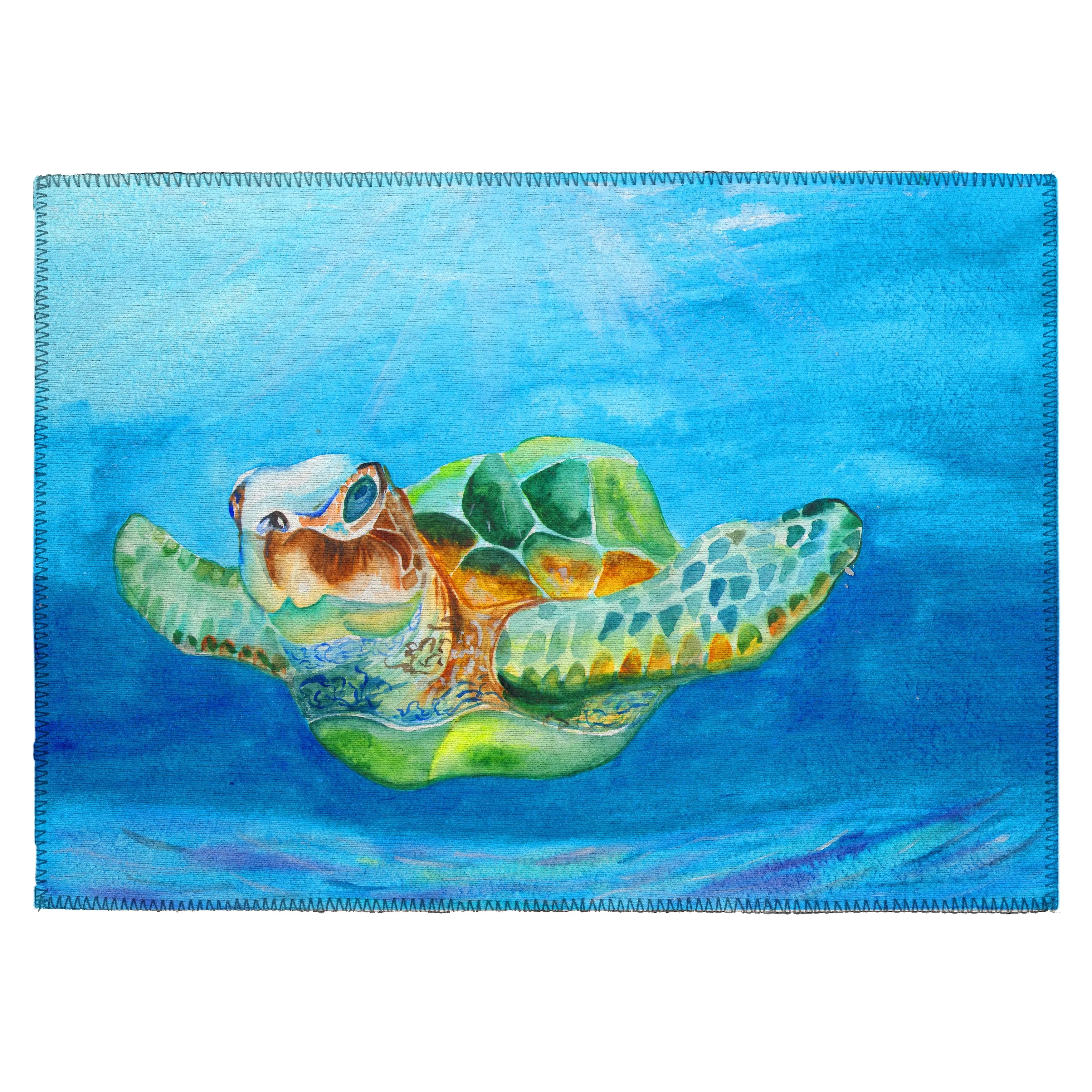 Indoor/Outdoor Harpswell Turtle Washable Rug
