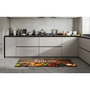 J&V Textiles Spices Anti fatigue Kitchen Runner Mat Red Size 19.6X55 - 19.6 X 55