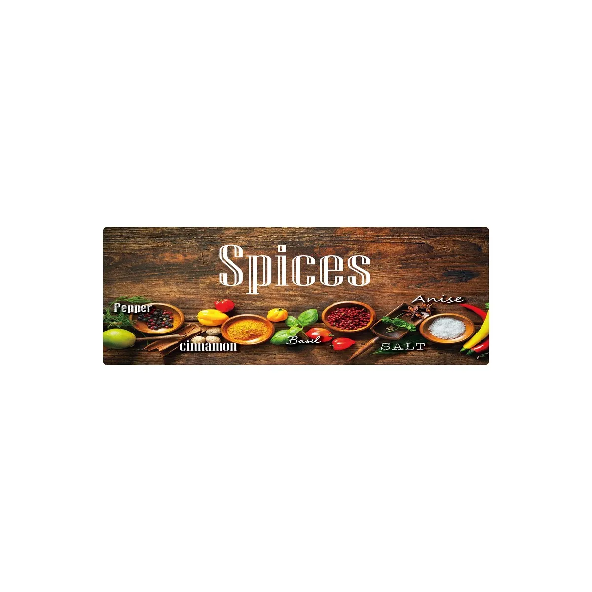 J&V Textiles Spices Anti fatigue Kitchen Runner Mat Red Size 19.6X55 - 19.6 X 55
