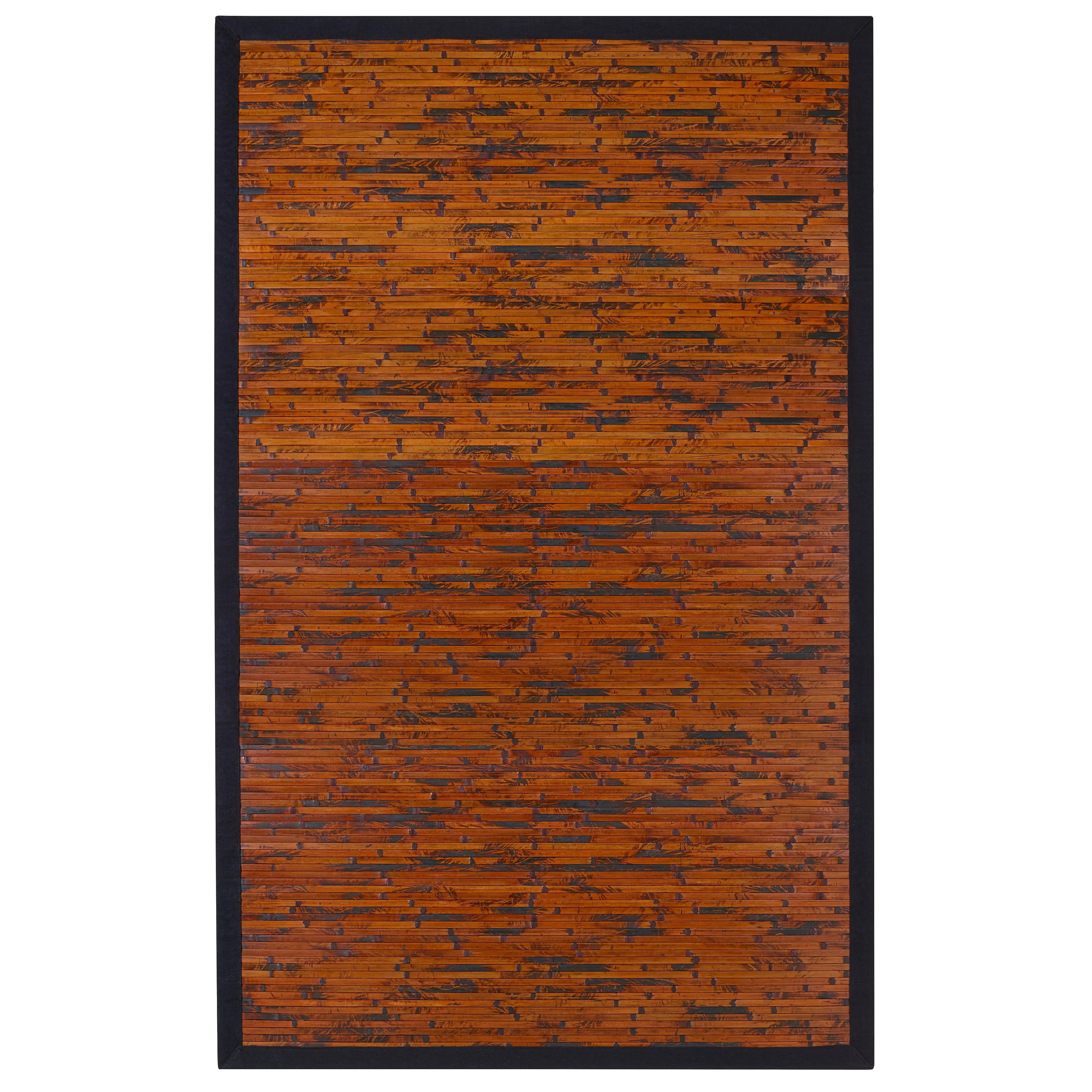 Jani Apyan Mahogany Bamboo Rug with Black Border
