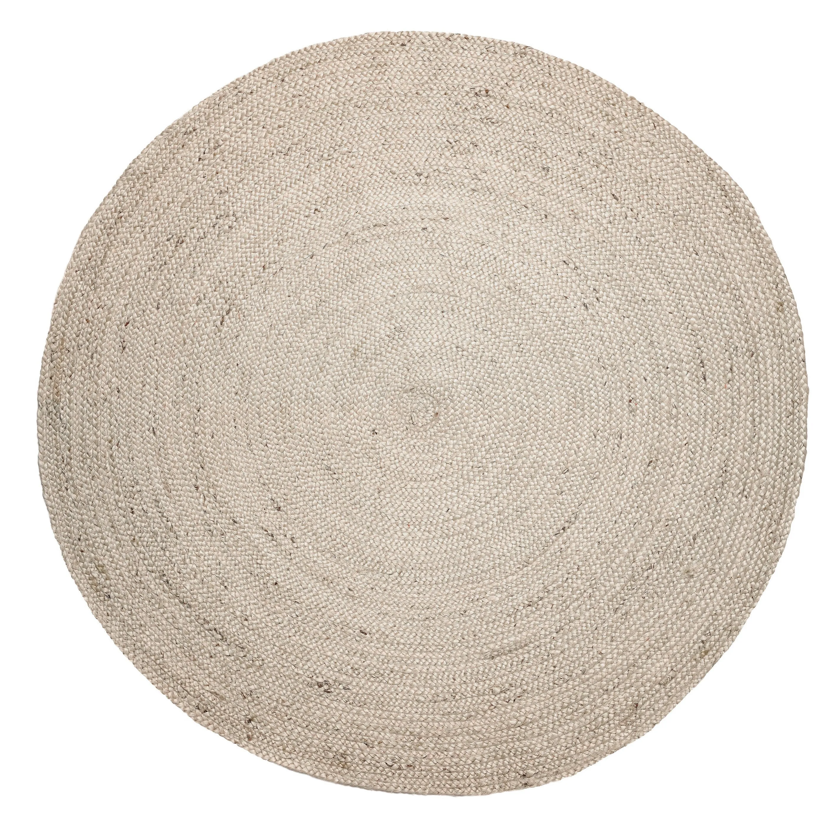 Jani Tara Braided Natural Jute Area Rug - Kerala Round Rug. 4-Feet. Durable. Superior Quality
