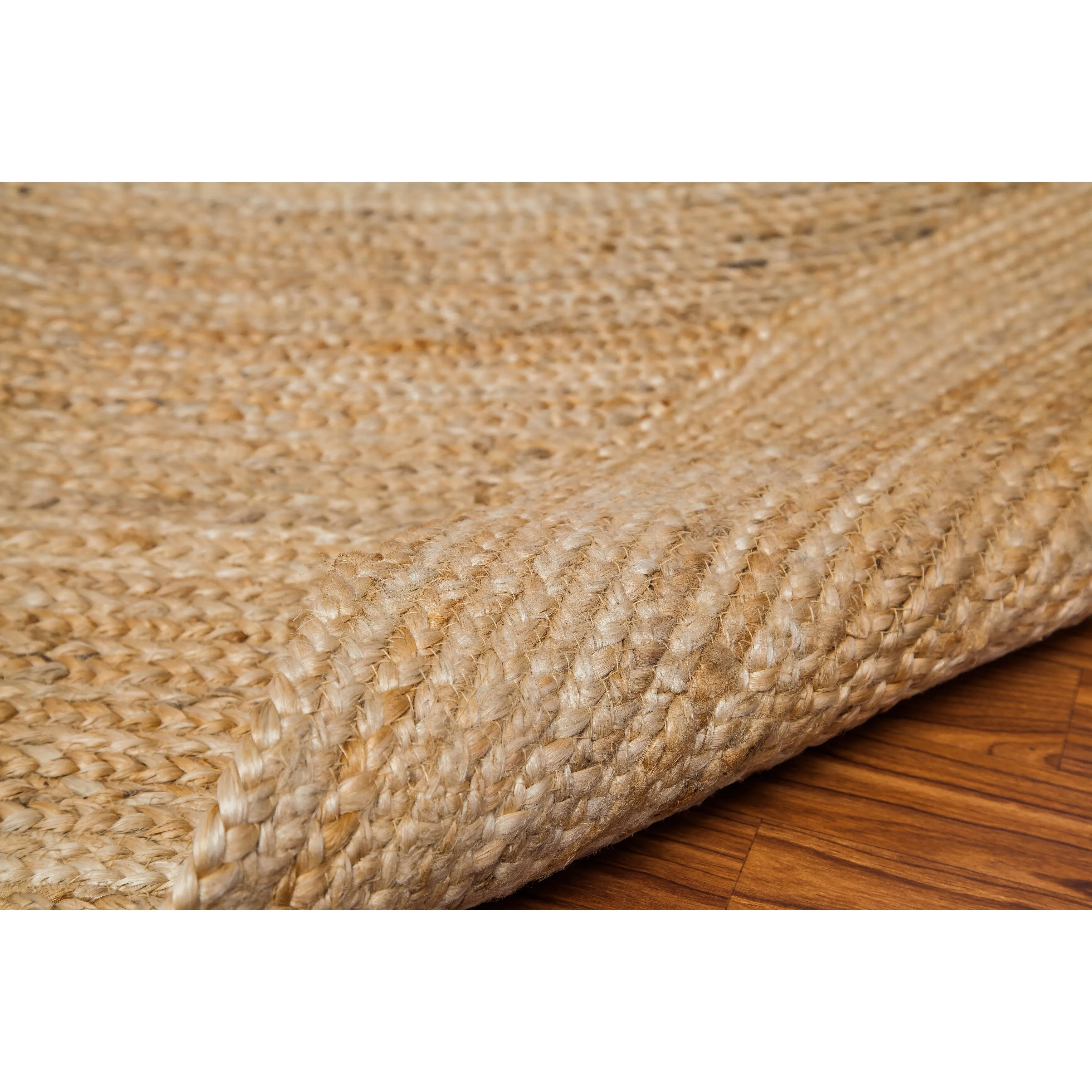Jani Tara Braided Natural Jute Area Rug - Kerala Round Rug. 4-Feet. Durable. Superior Quality