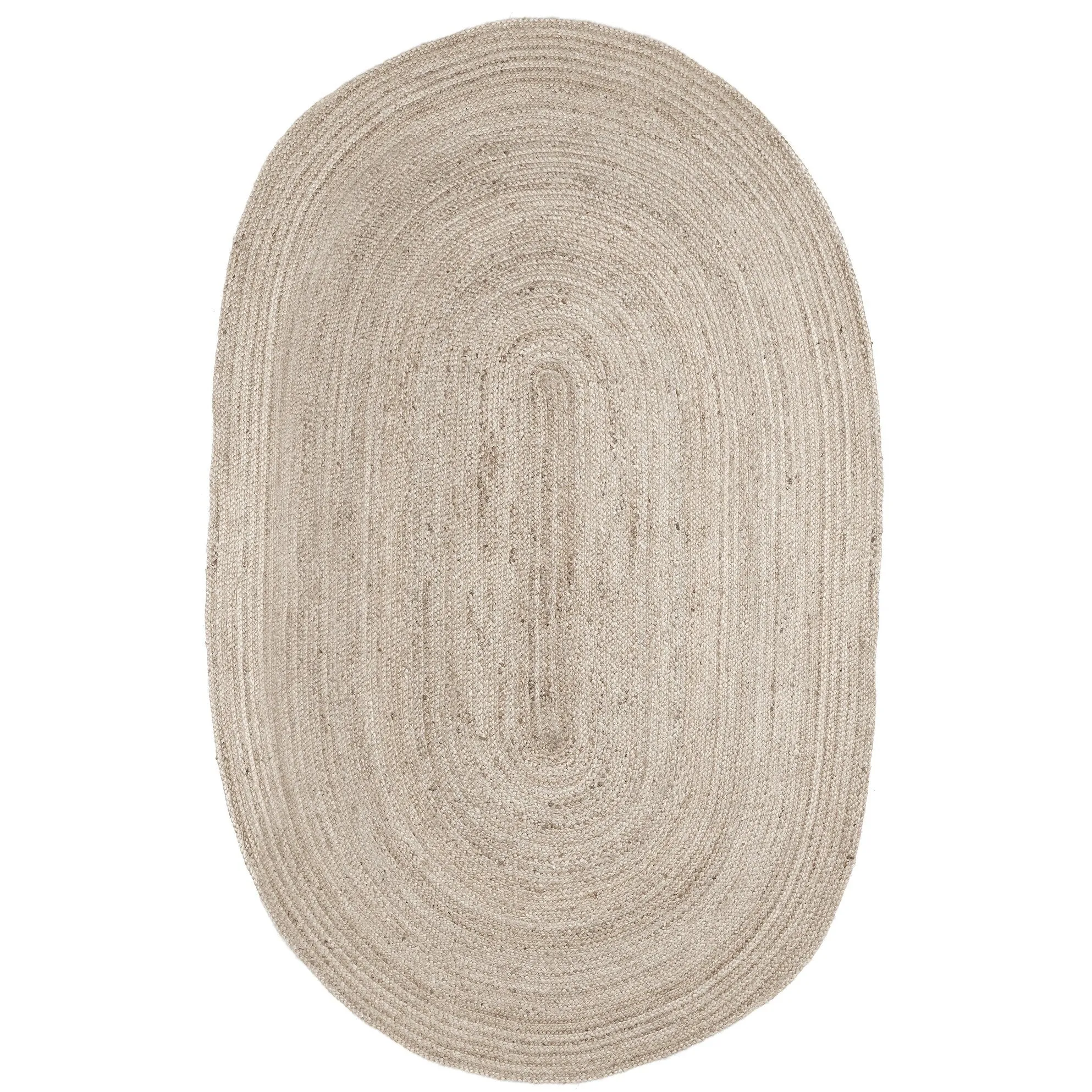 Jani Tara Braided Natural Jute Area Rug - Kerala Round Rug. 4-Feet. Durable. Superior Quality
