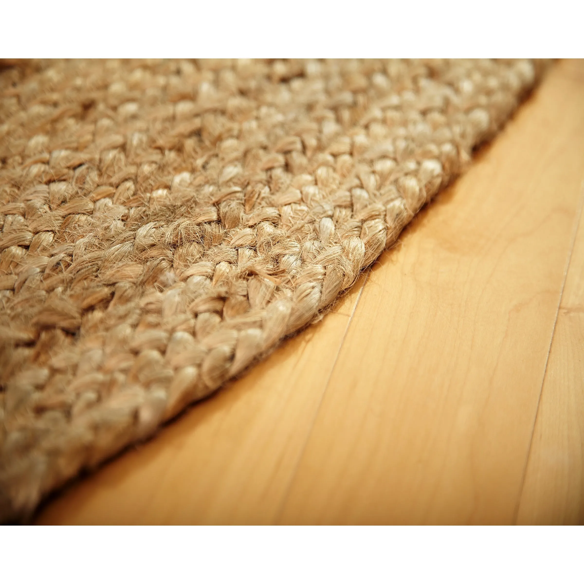 Jani Tara Braided Natural Jute Area Rug - Kerala Round Rug. 4-Feet. Durable. Superior Quality