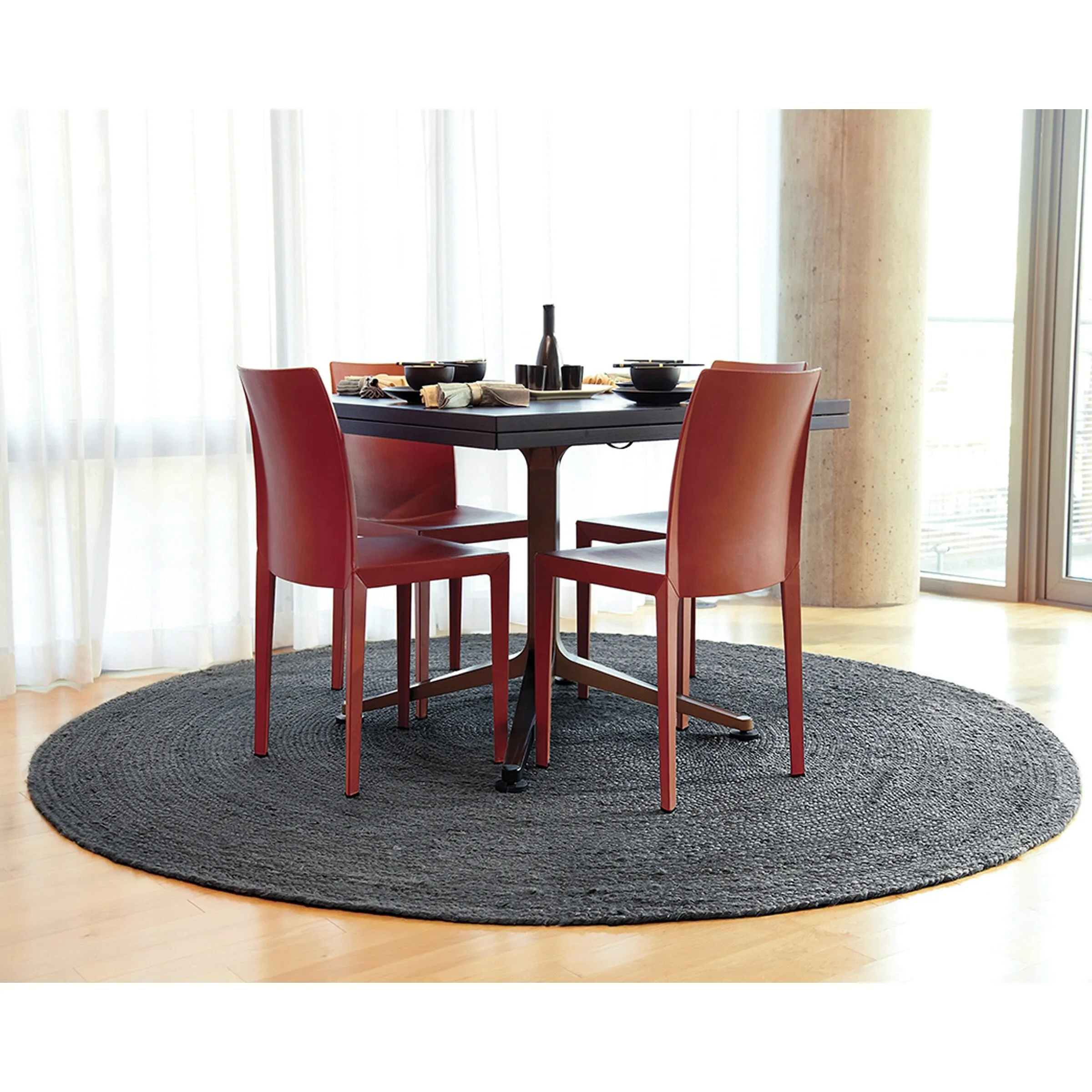 Jani Tara Braided Natural Jute Area Rug - Kerala Round Rug. 4-Feet. Durable. Superior Quality