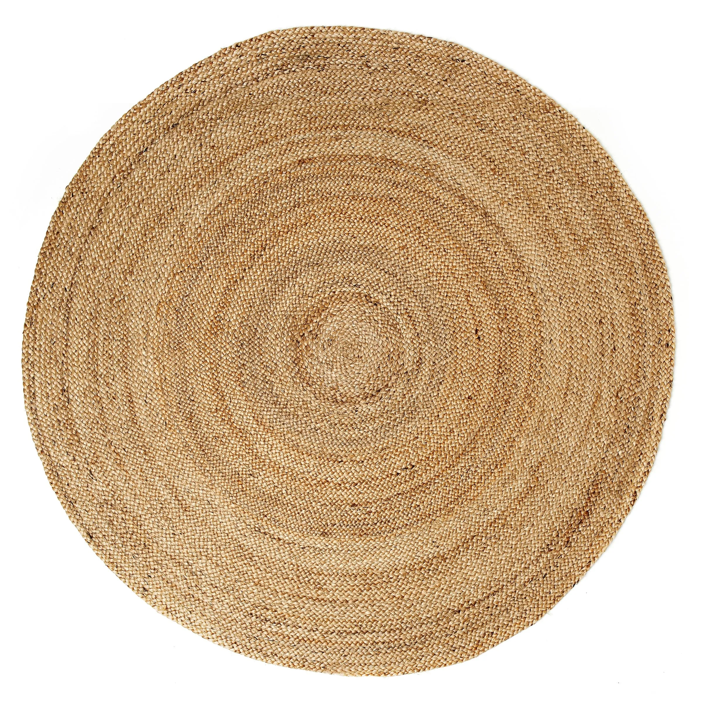 Jani Tara Braided Natural Jute Area Rug - Kerala Round Rug. 4-Feet. Durable. Superior Quality