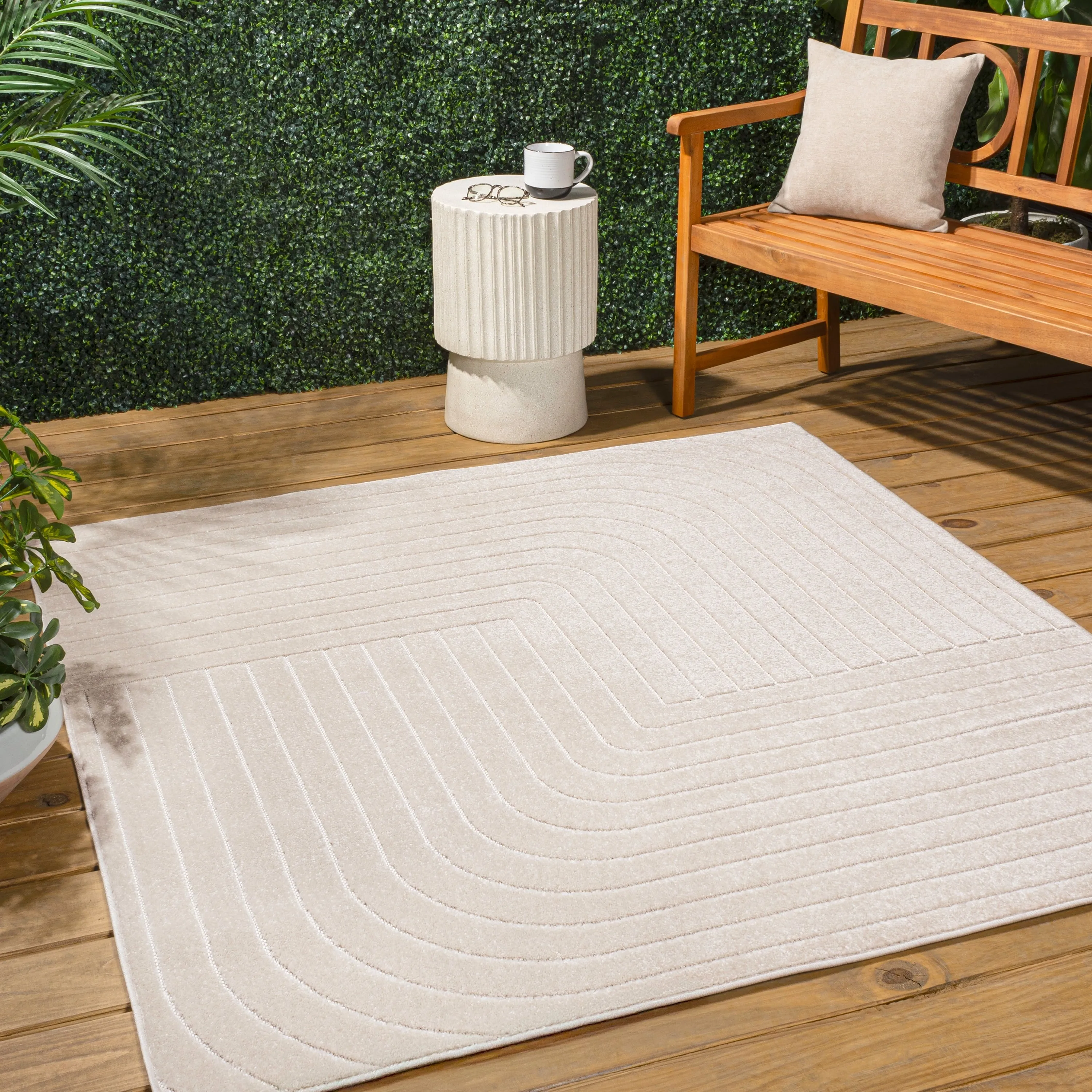 JONATHAN Y Aarhus Minimalist Angle Geometric Ivory/Cream Area Rug