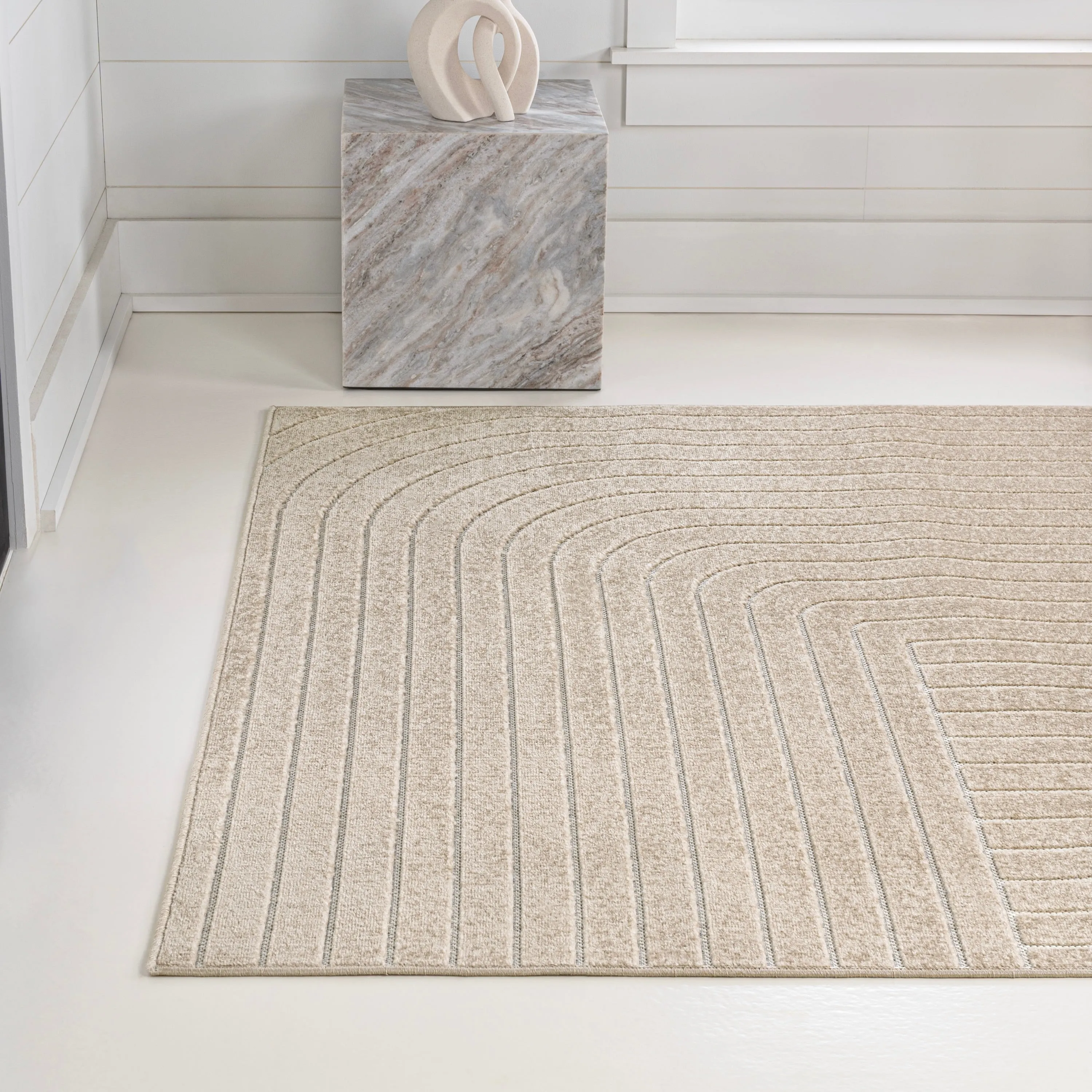 JONATHAN Y Aarhus Minimalist Angle Geometric Ivory/Cream Area Rug