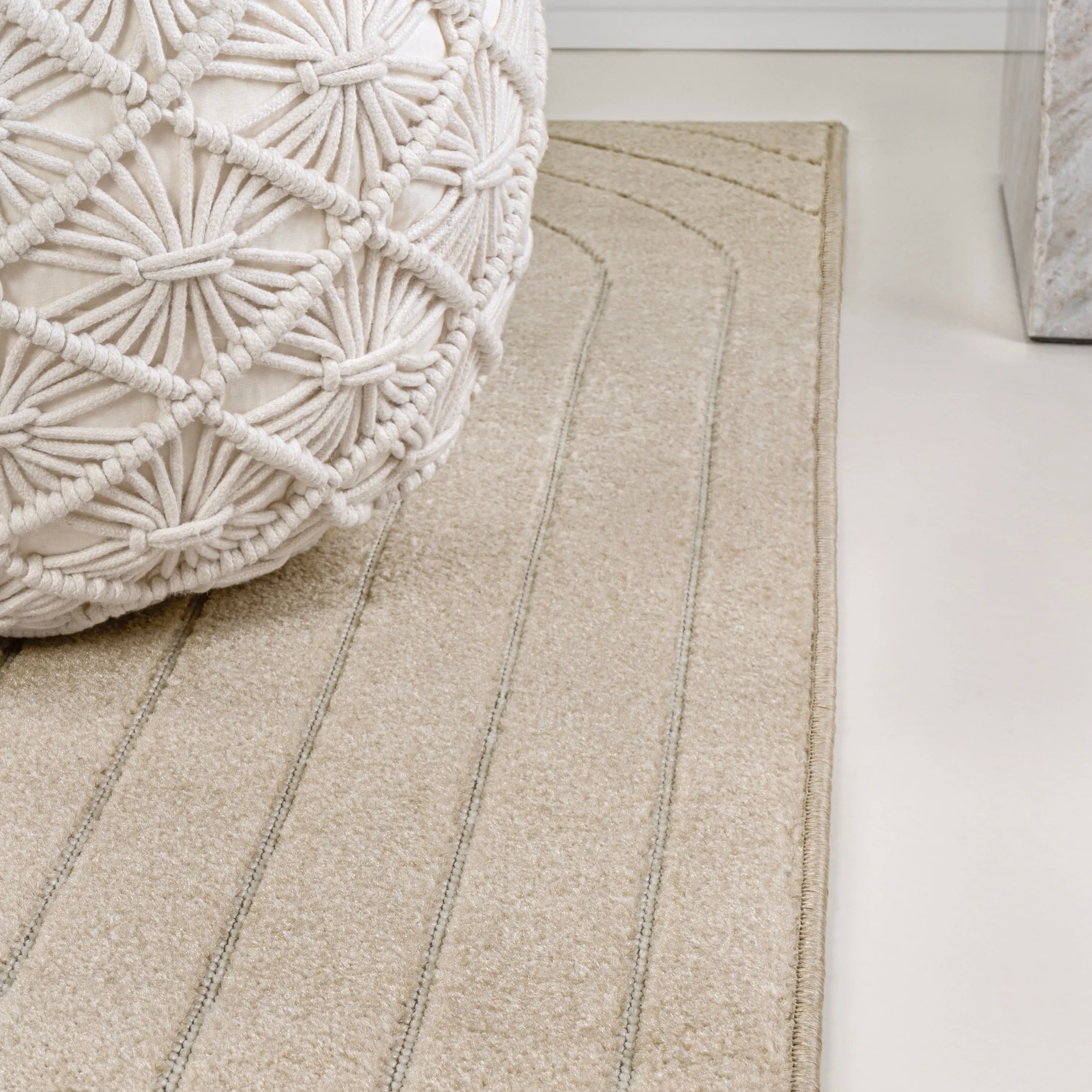 JONATHAN Y Aarhus Minimalist Angle Geometric Ivory/Cream Area Rug