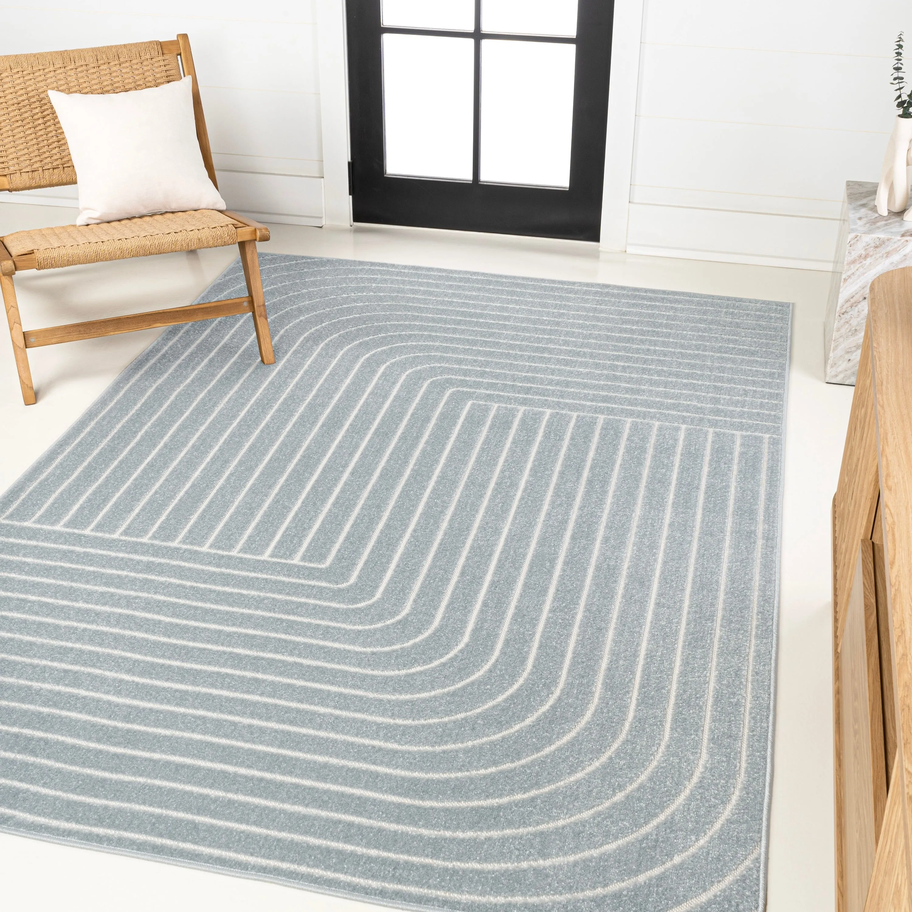JONATHAN Y Aarhus Minimalist Angle Geometric Ivory/Cream Area Rug