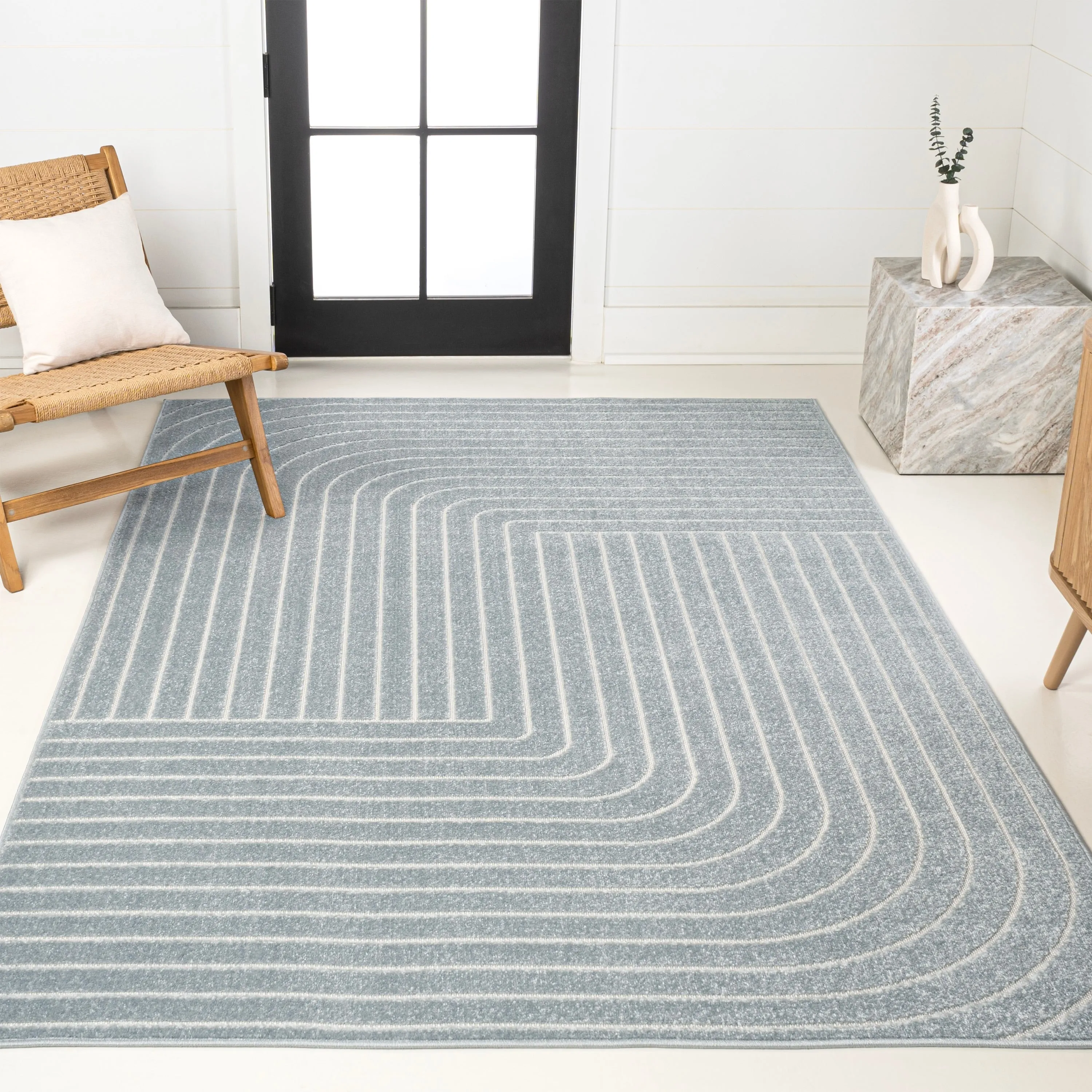 JONATHAN Y Aarhus Minimalist Angle Geometric Ivory/Cream Area Rug