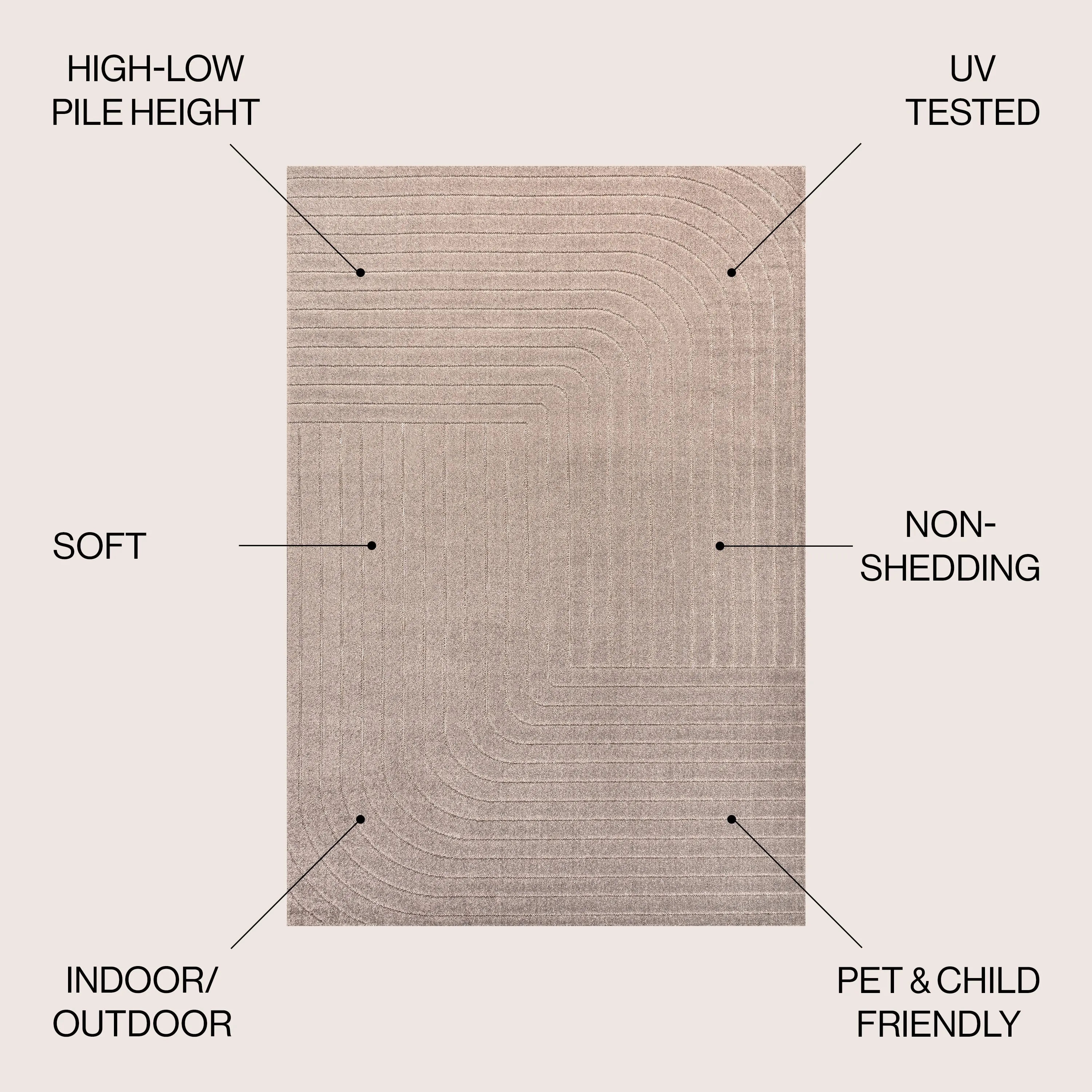 JONATHAN Y Aarhus Minimalist Angle Geometric Ivory/Cream Area Rug