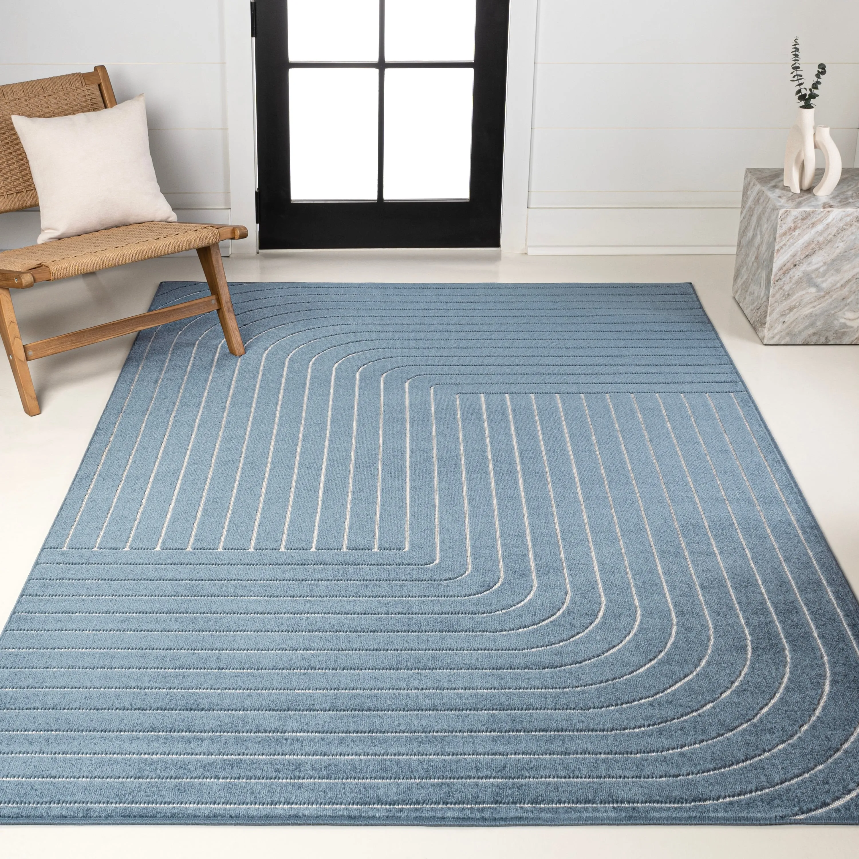 JONATHAN Y Aarhus Minimalist Angle Geometric Ivory/Cream Area Rug