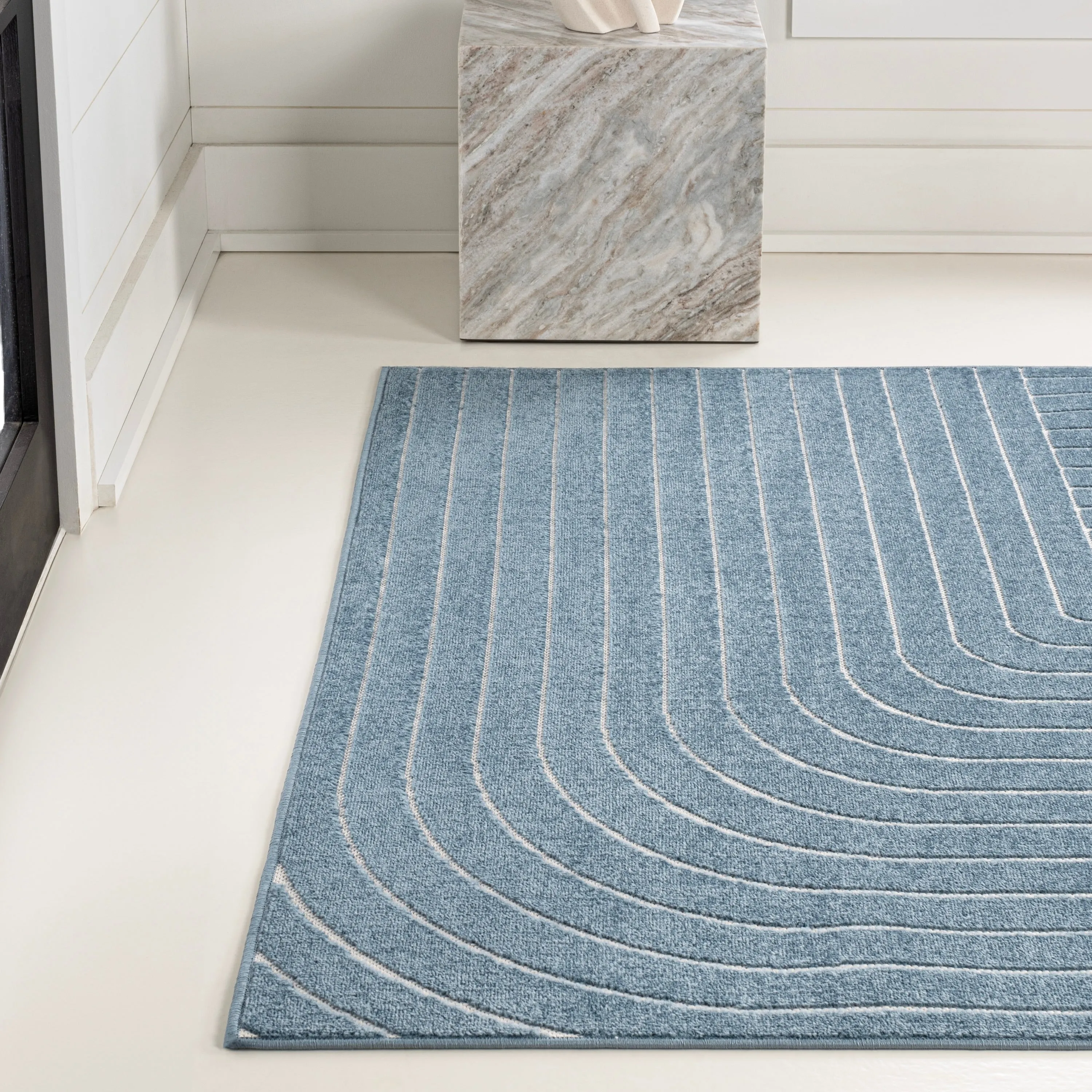 JONATHAN Y Aarhus Minimalist Angle Geometric Ivory/Cream Area Rug