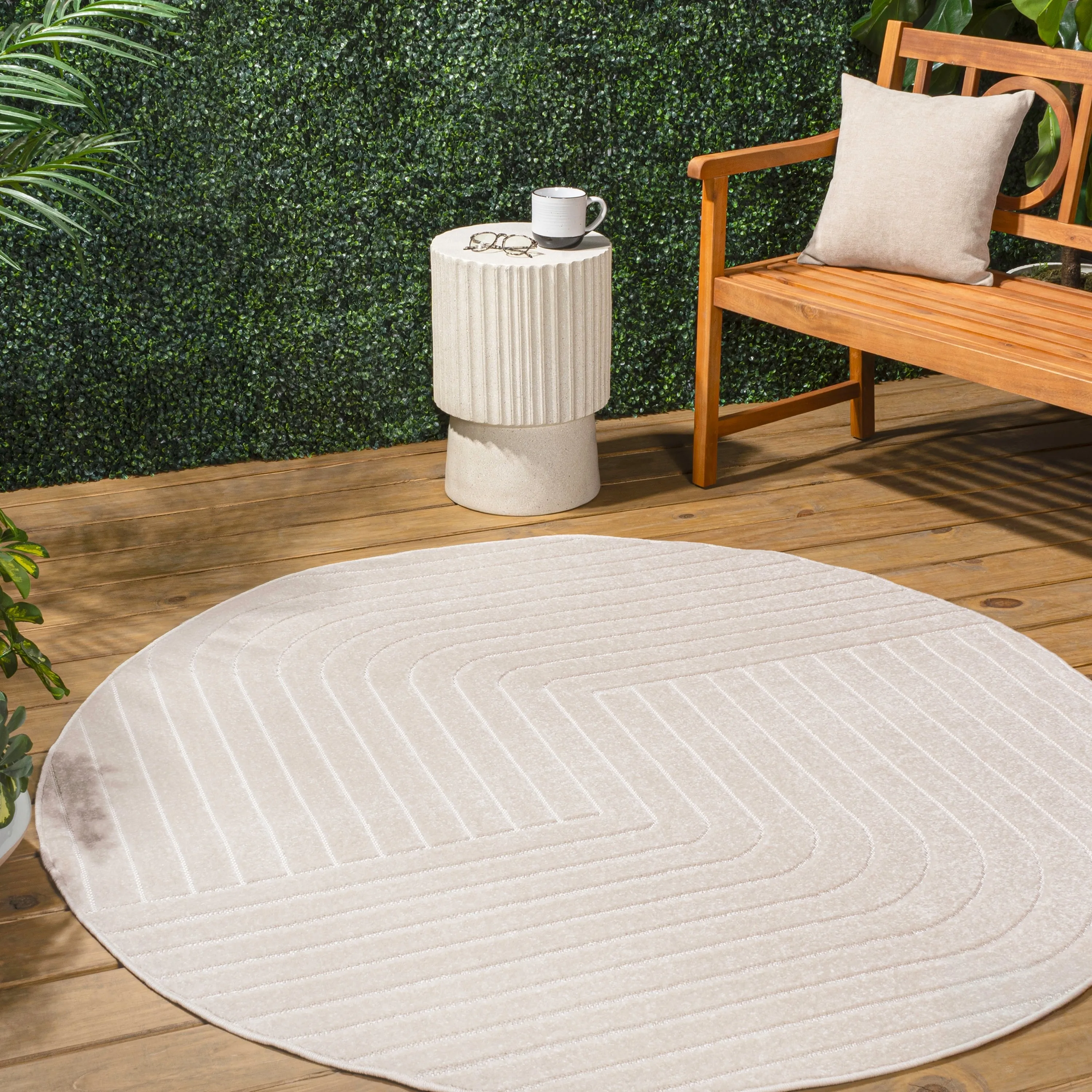 JONATHAN Y Aarhus Minimalist Angle Geometric Ivory/Cream Area Rug