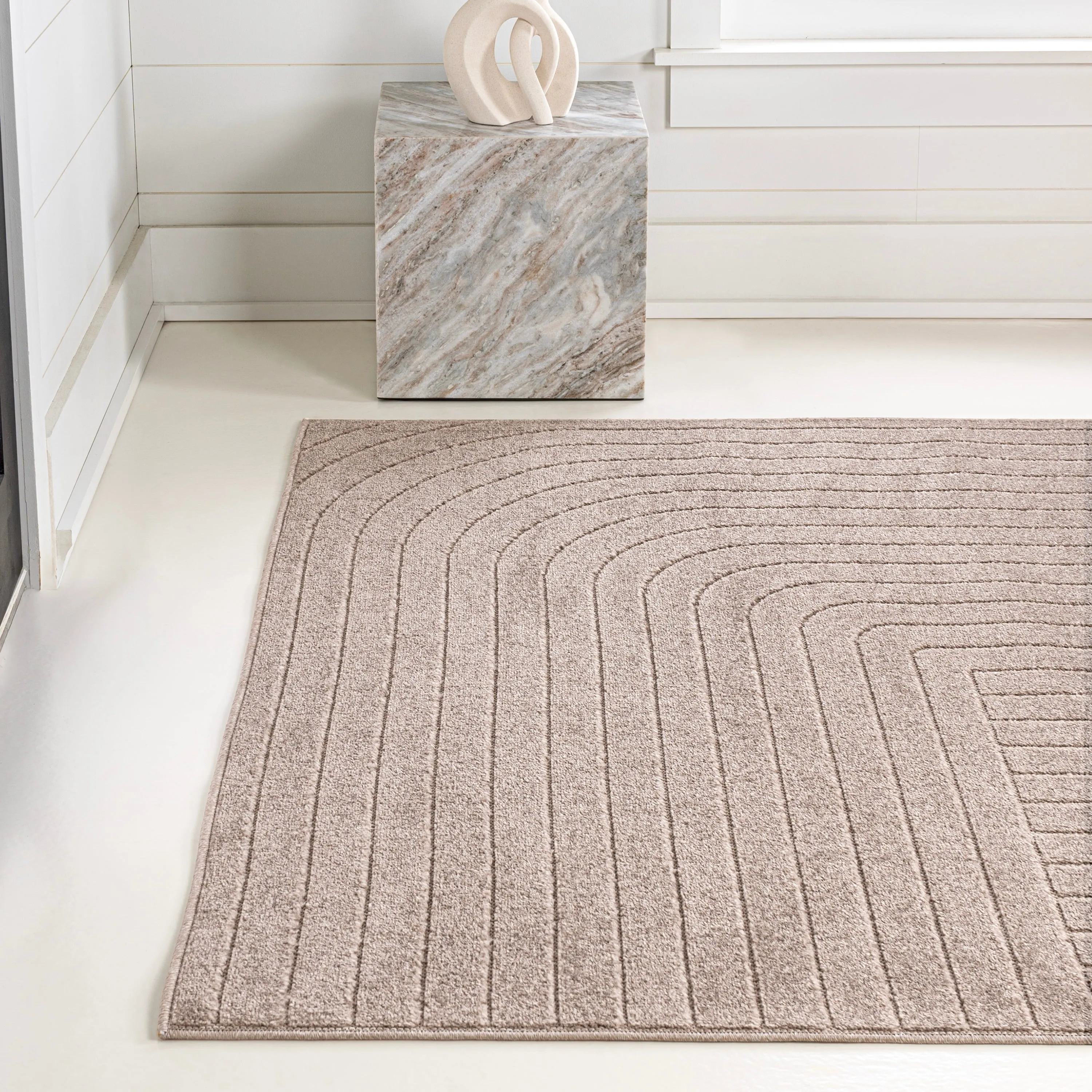 JONATHAN Y Aarhus Minimalist Angle Geometric Ivory/Cream Area Rug