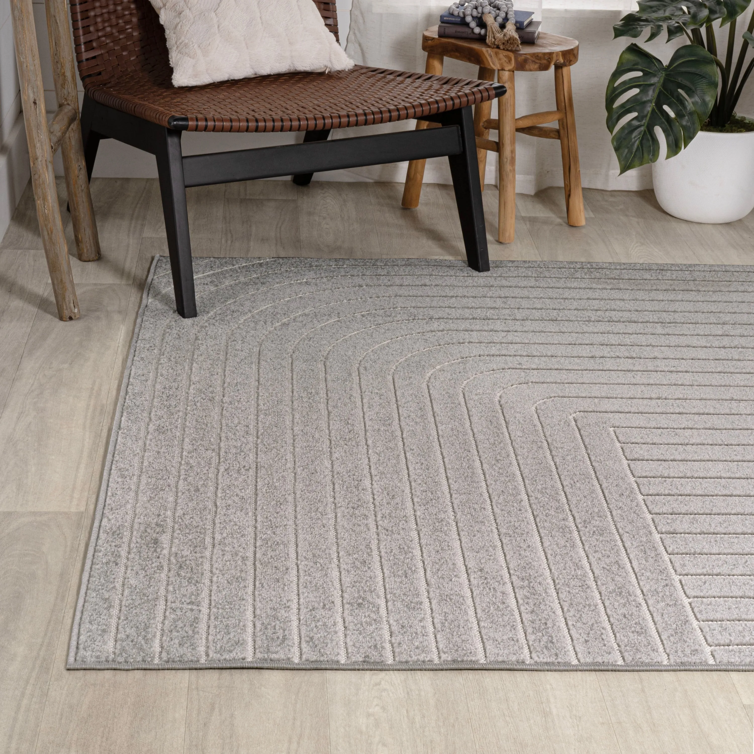 JONATHAN Y Aarhus Minimalist Angle Geometric Ivory/Cream Area Rug