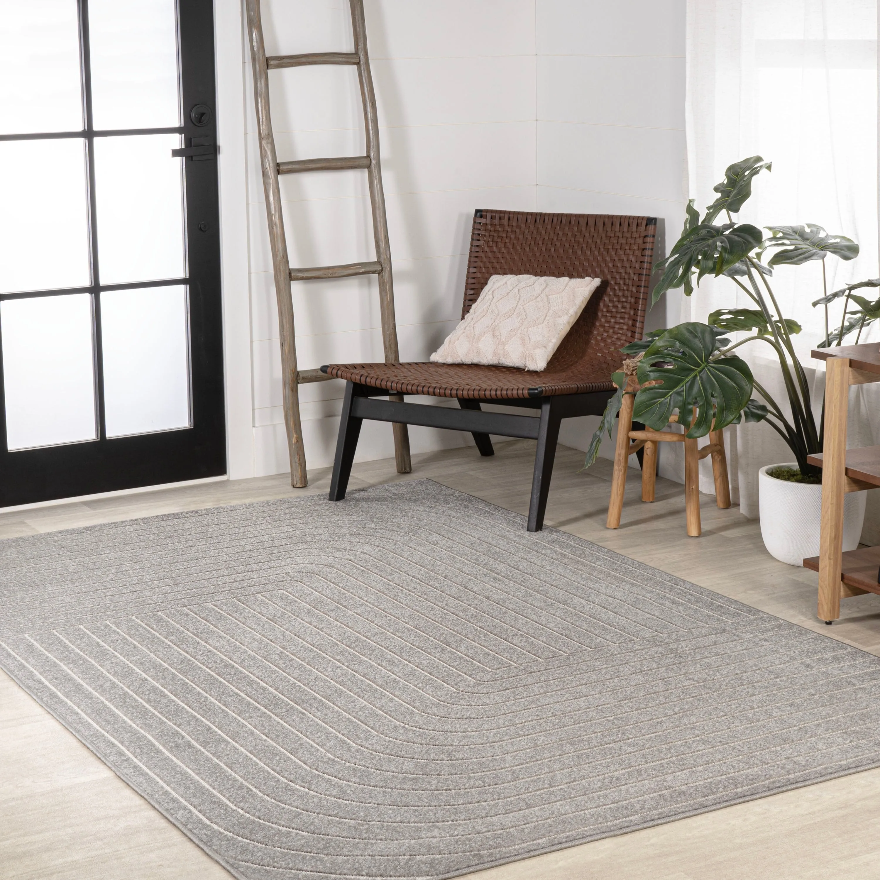 JONATHAN Y Aarhus Minimalist Angle Geometric Ivory/Cream Area Rug