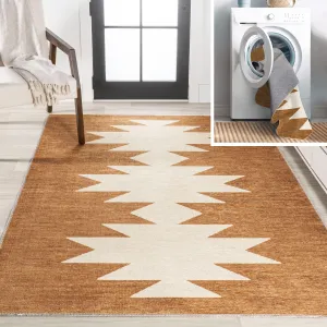 JONATHAN Y Adriel Solid Low-Pile Machine Washable Area Rug