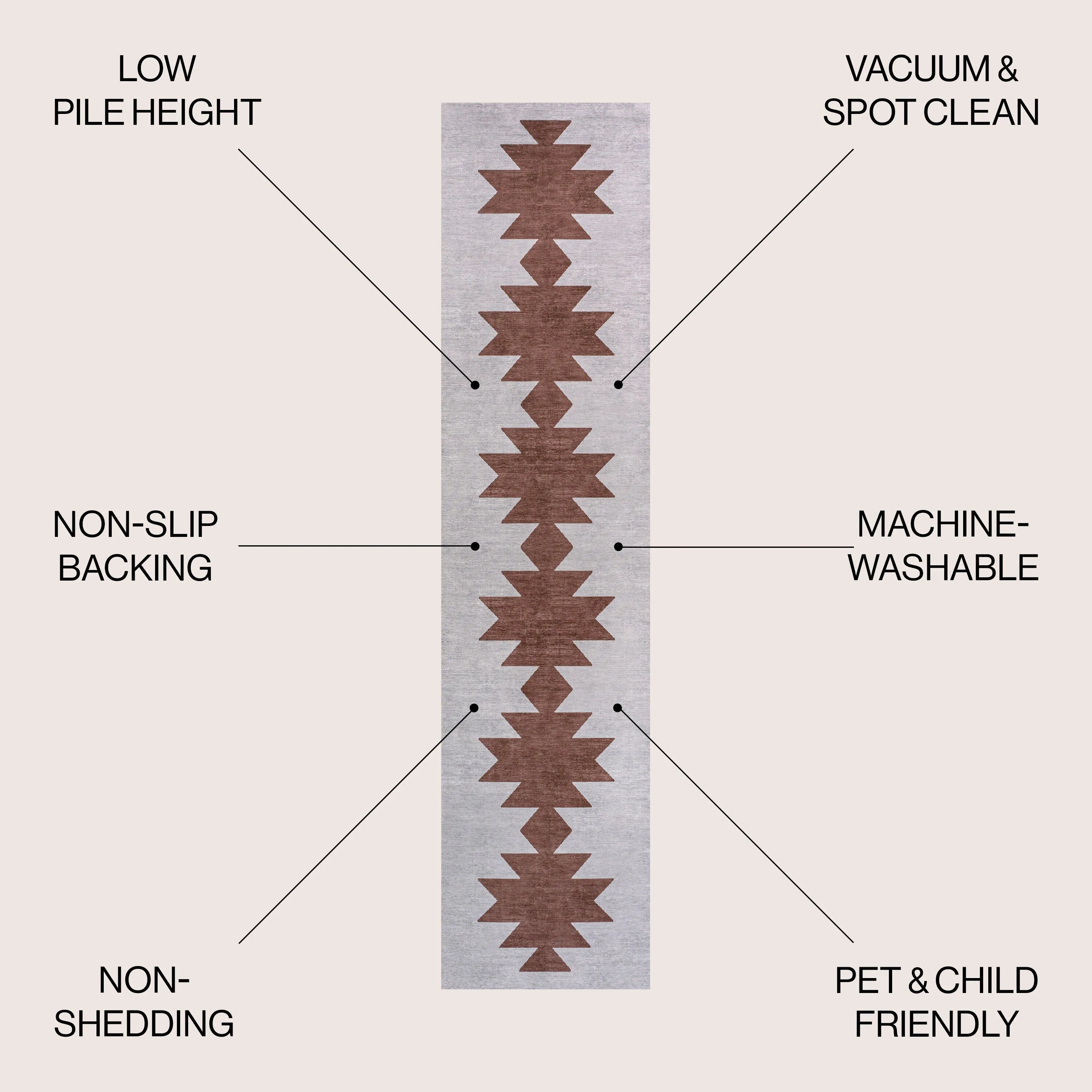 JONATHAN Y Adriel Solid Low-Pile Machine Washable Area Rug