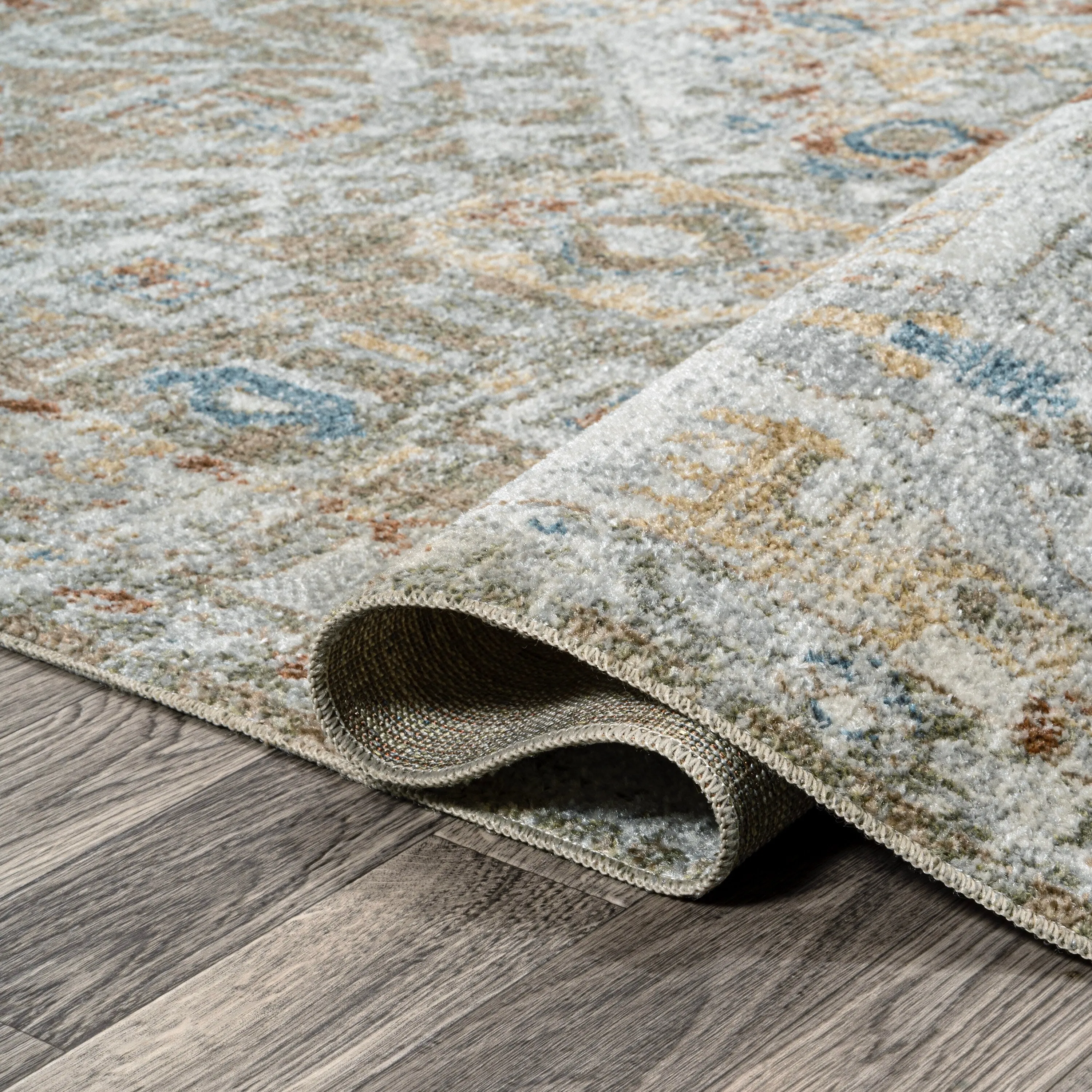 JONATHAN Y Brandy Bohemian Medallion Low-Pile Machine-Washable Cream/Terra Area Rug