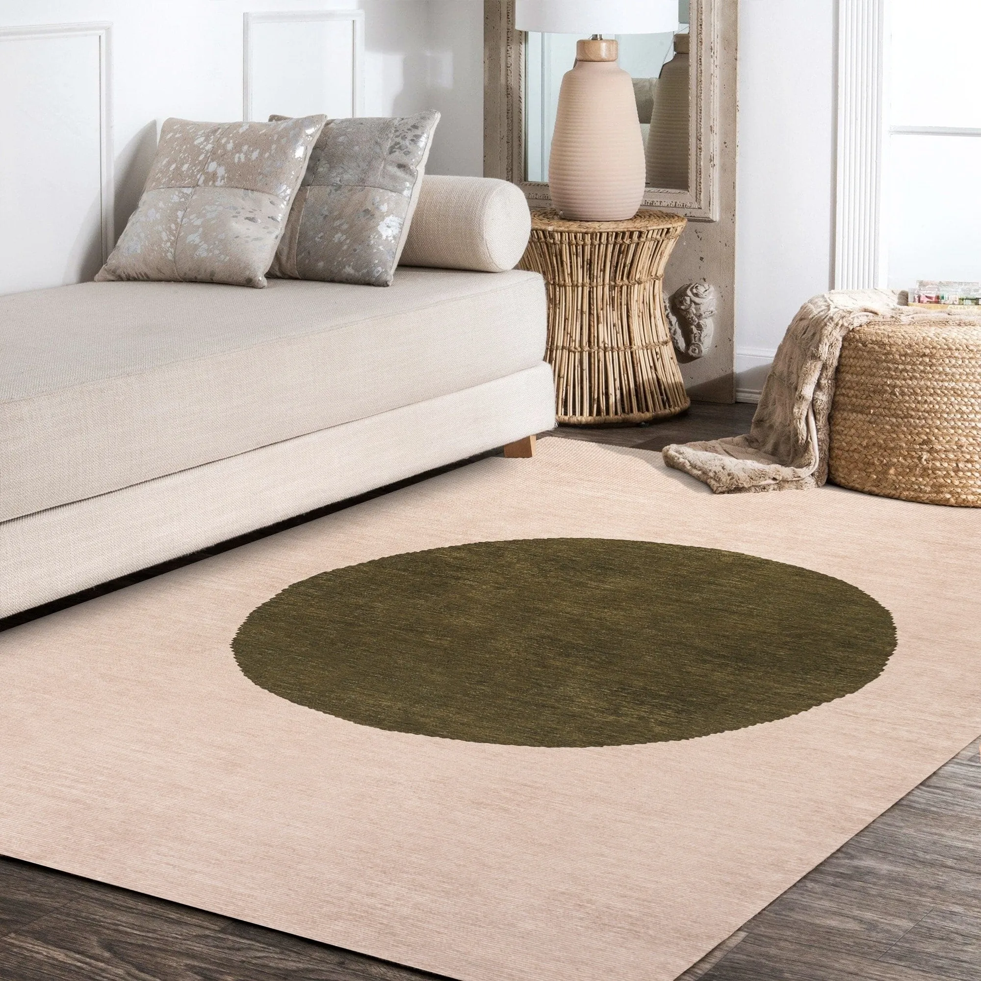 JONATHAN Y Demie Bohemian Textured Weave Floral Machine Washable Area Rug