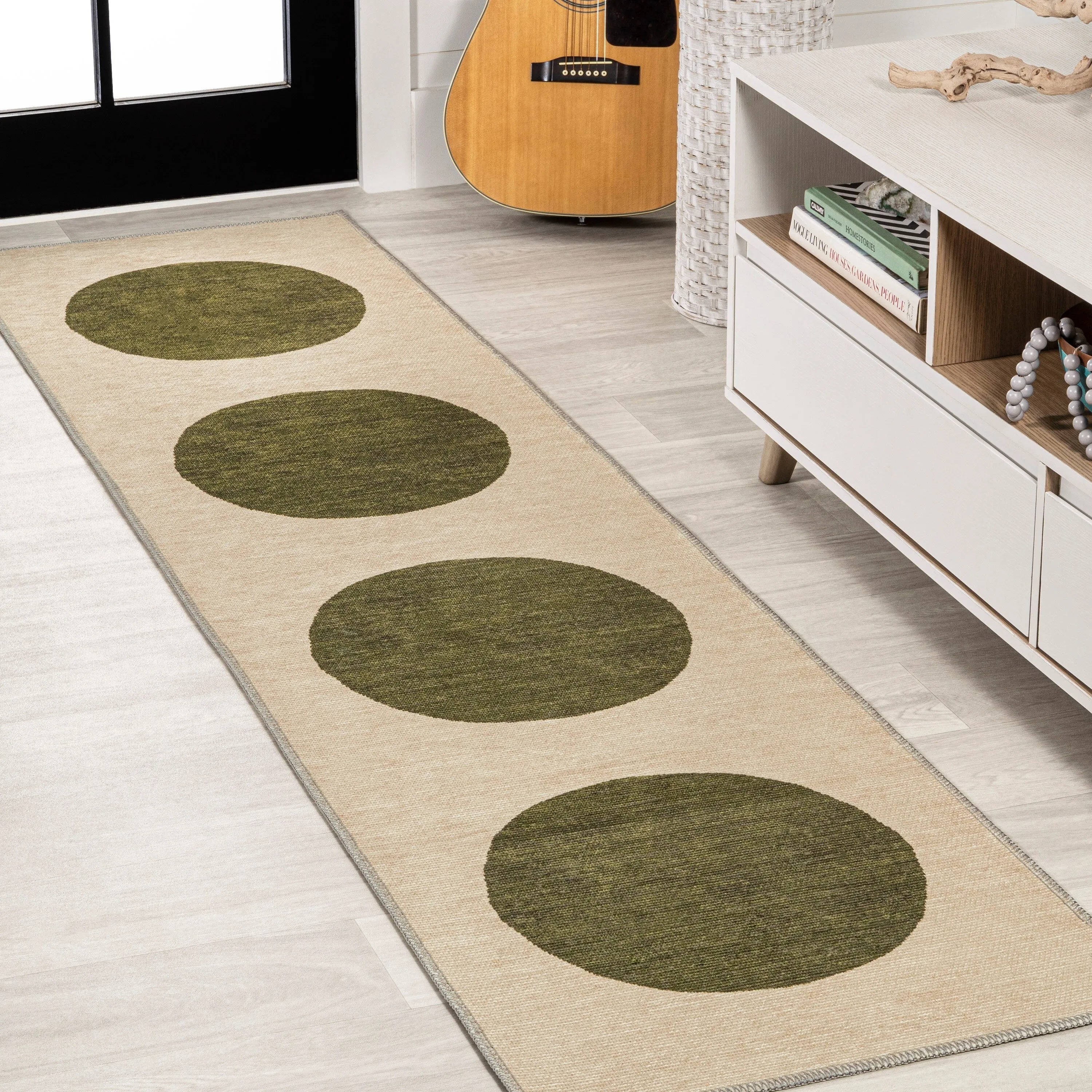 JONATHAN Y Demie Bohemian Textured Weave Floral Machine Washable Area Rug