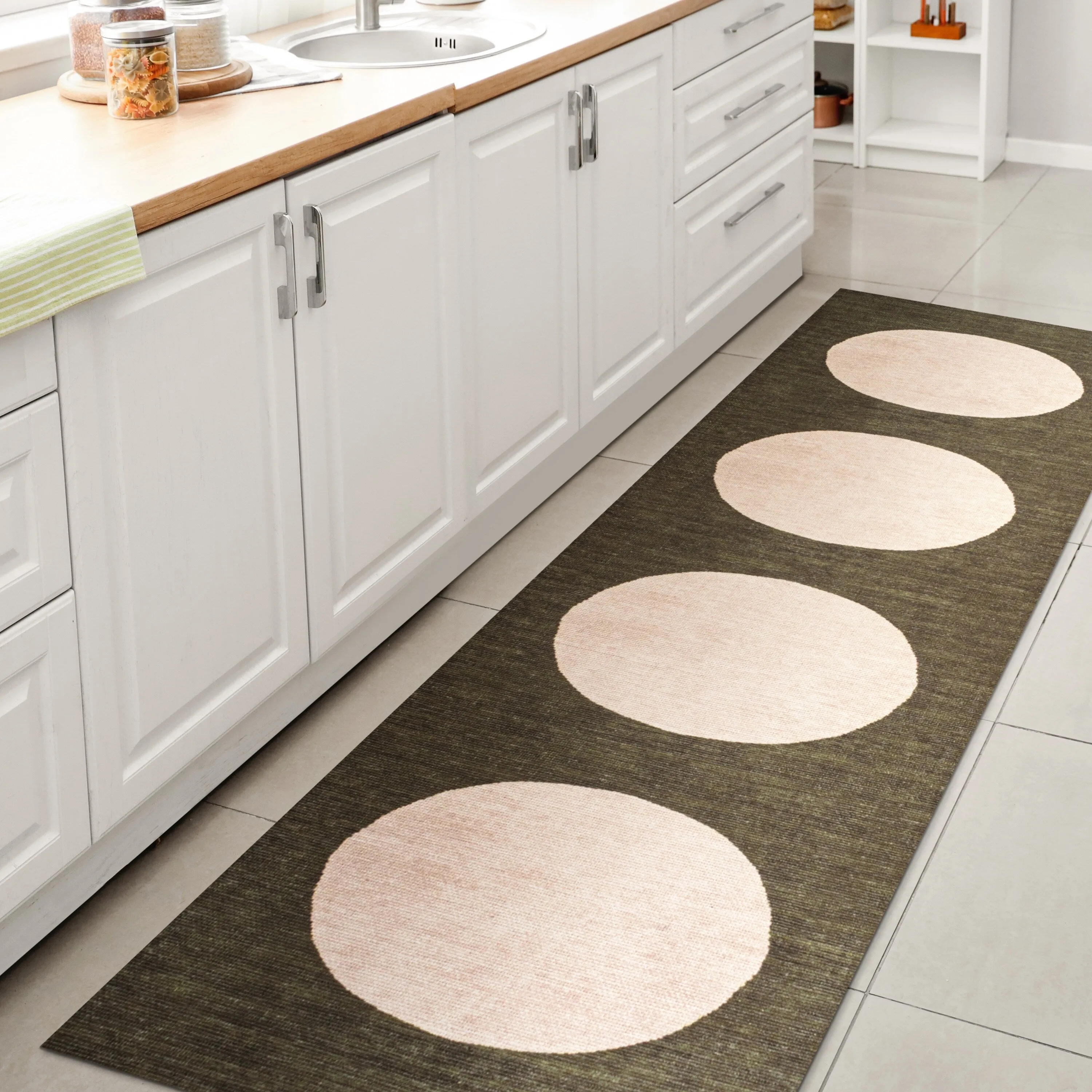 JONATHAN Y Demie Bohemian Textured Weave Floral Machine Washable Area Rug
