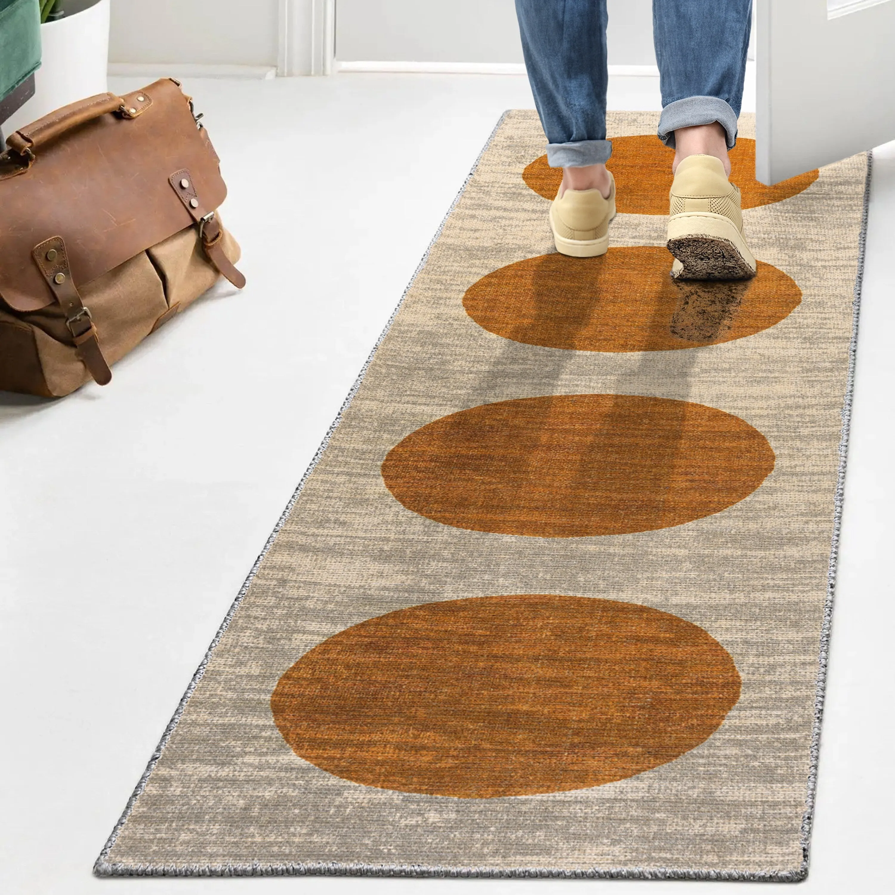 JONATHAN Y Demie Bohemian Textured Weave Floral Machine Washable Area Rug