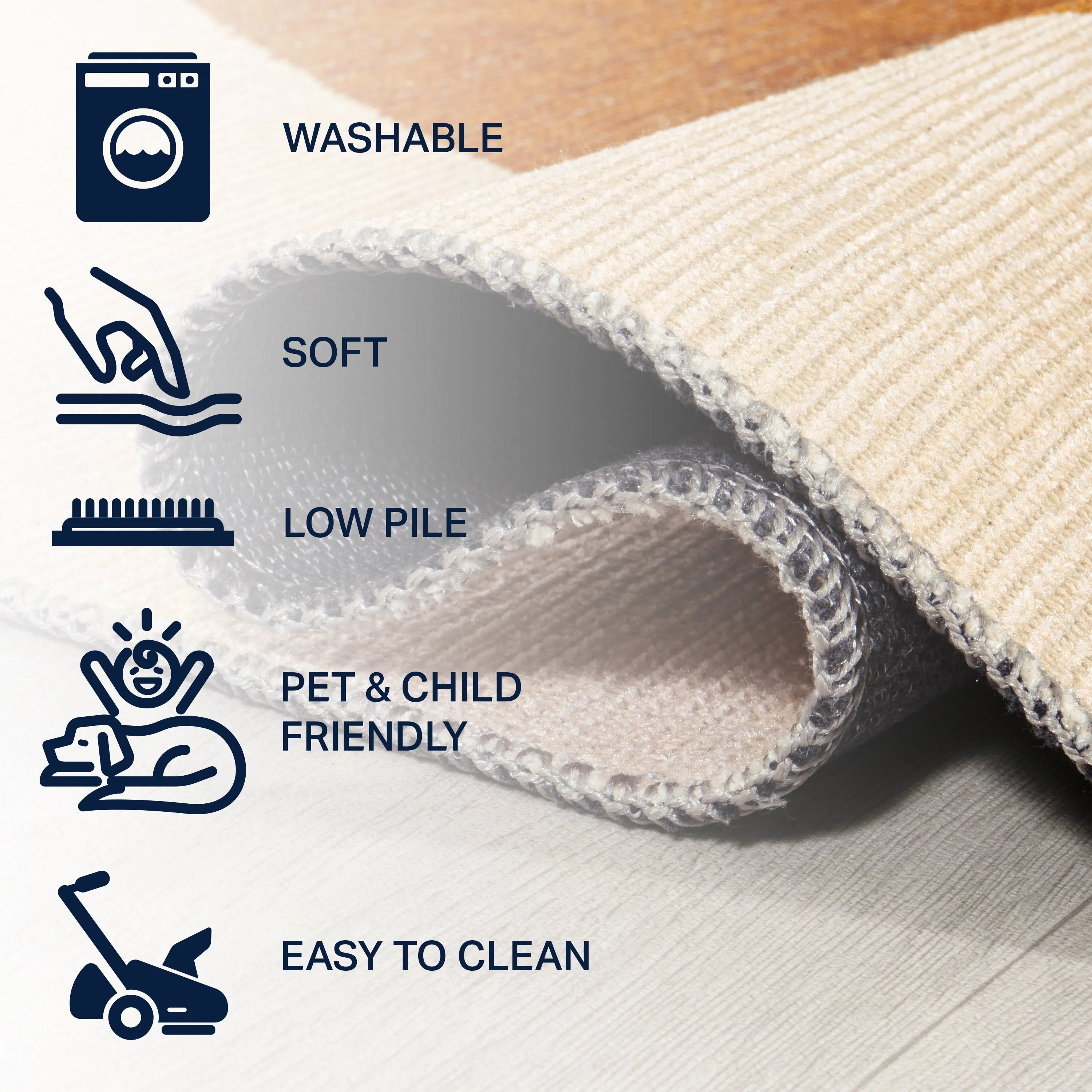 JONATHAN Y Demie Bohemian Textured Weave Floral Machine Washable Area Rug
