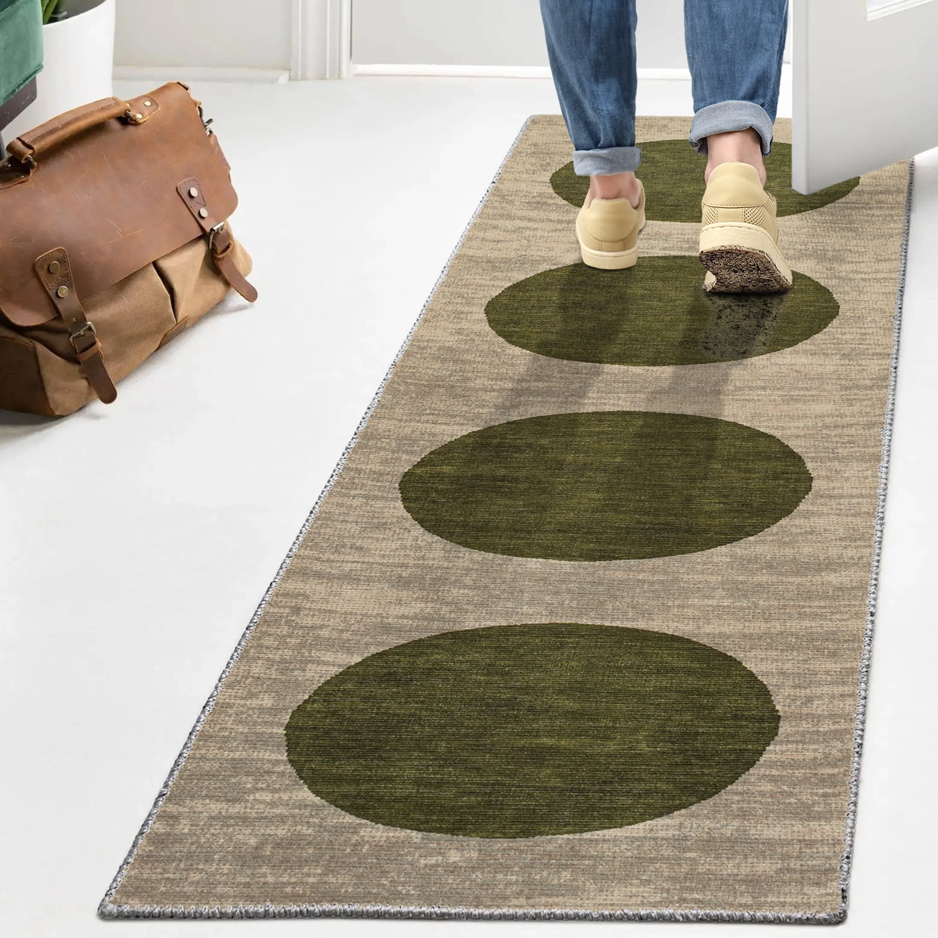 JONATHAN Y Demie Bohemian Textured Weave Floral Machine Washable Area Rug