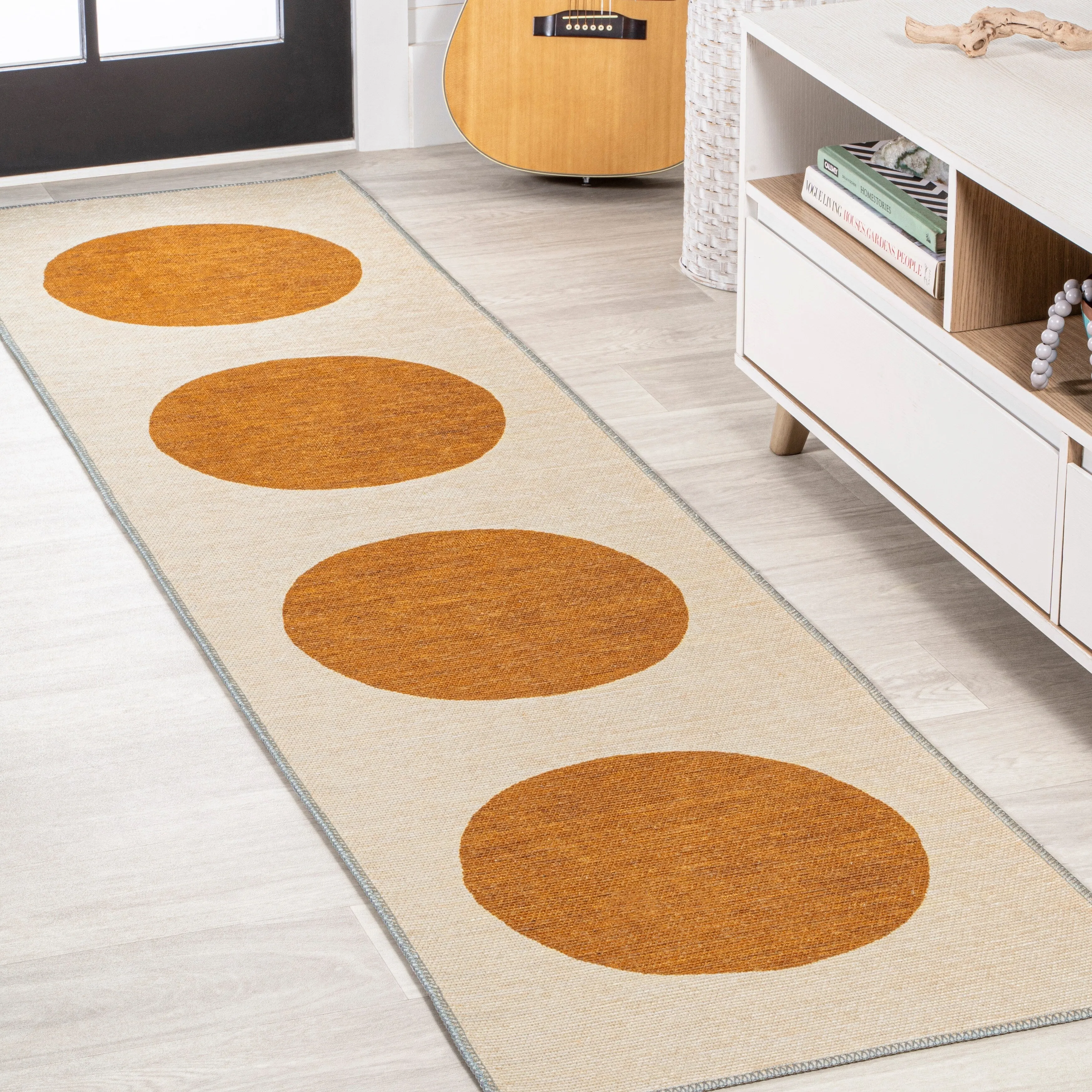 JONATHAN Y Demie Bohemian Textured Weave Floral Machine Washable Area Rug