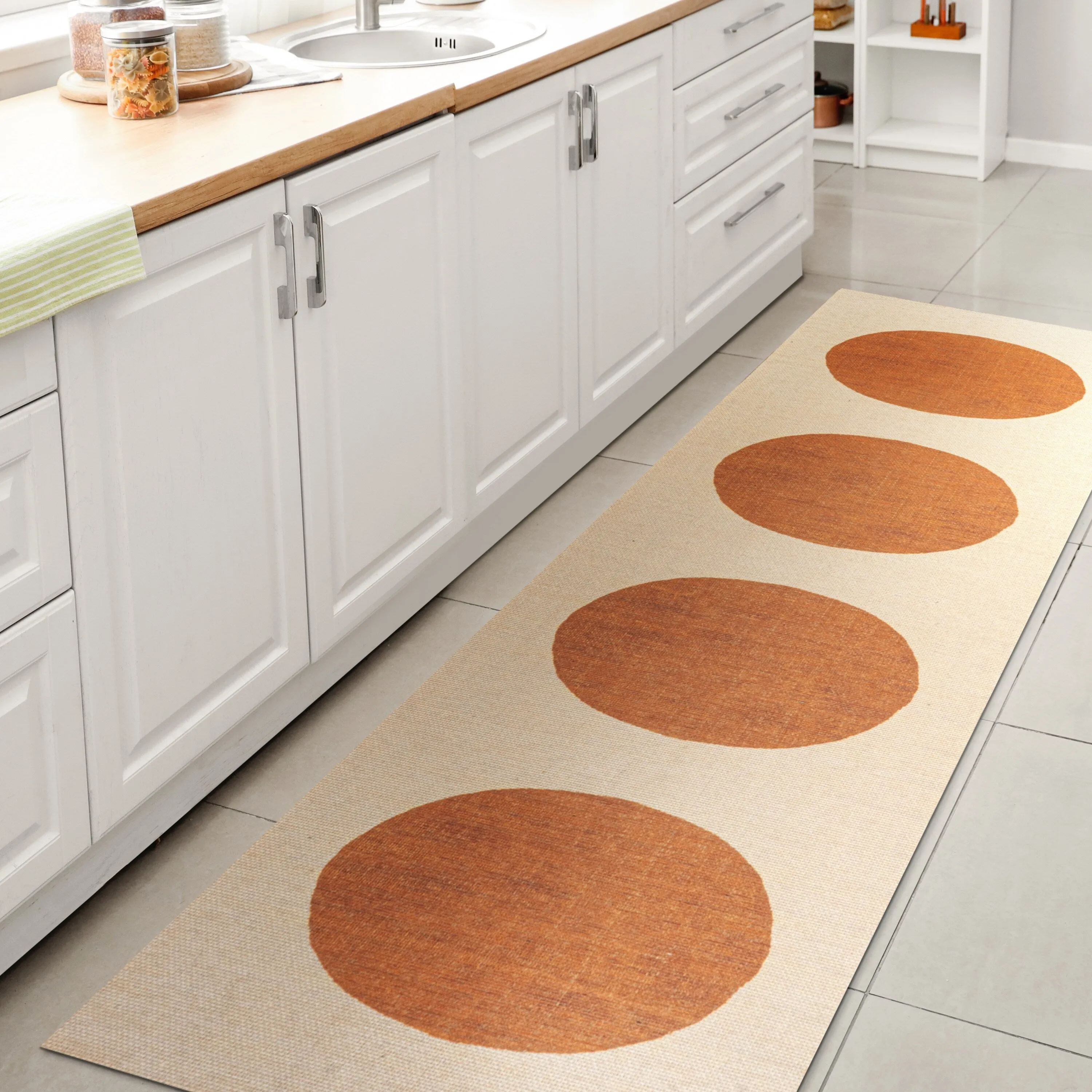 JONATHAN Y Demie Bohemian Textured Weave Floral Machine Washable Area Rug