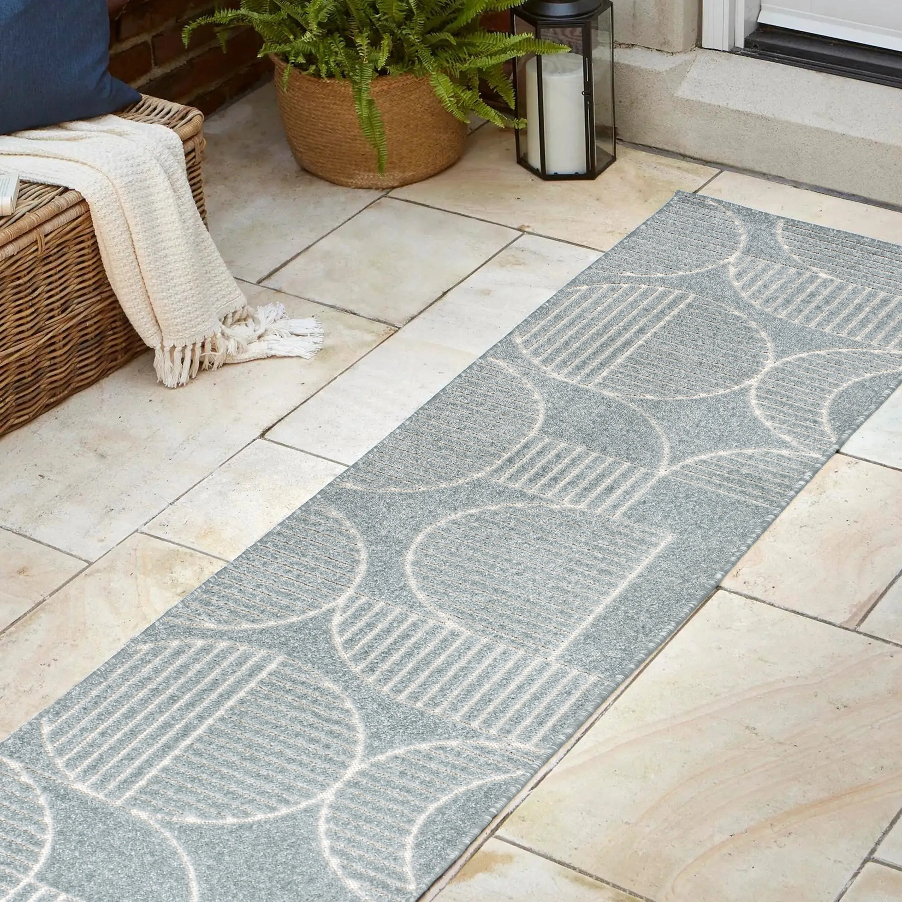 JONATHAN Y Dila Geometric Arch Scandi Striped Ivory/Cream Area Rug