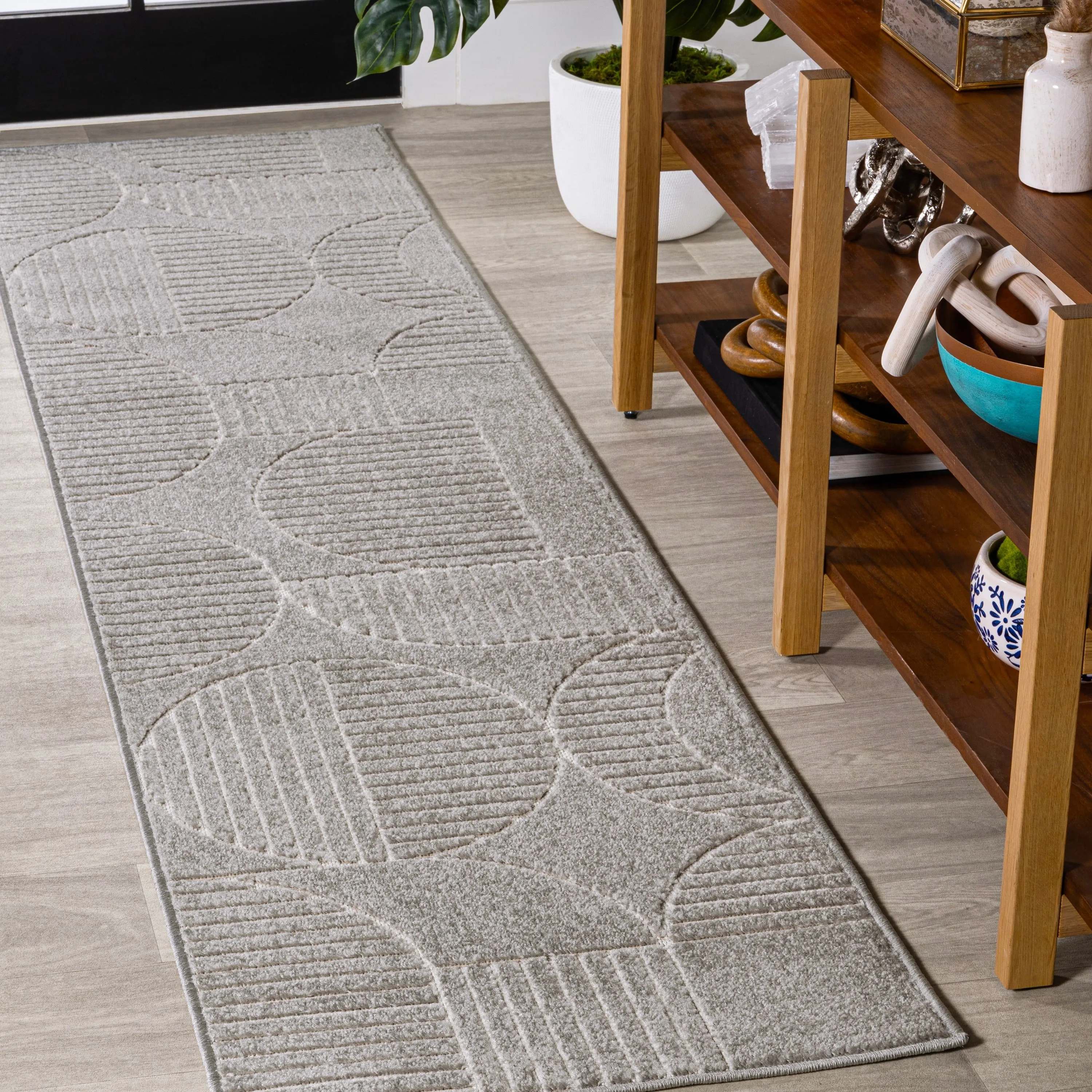 JONATHAN Y Dila Geometric Arch Scandi Striped Ivory/Cream Area Rug