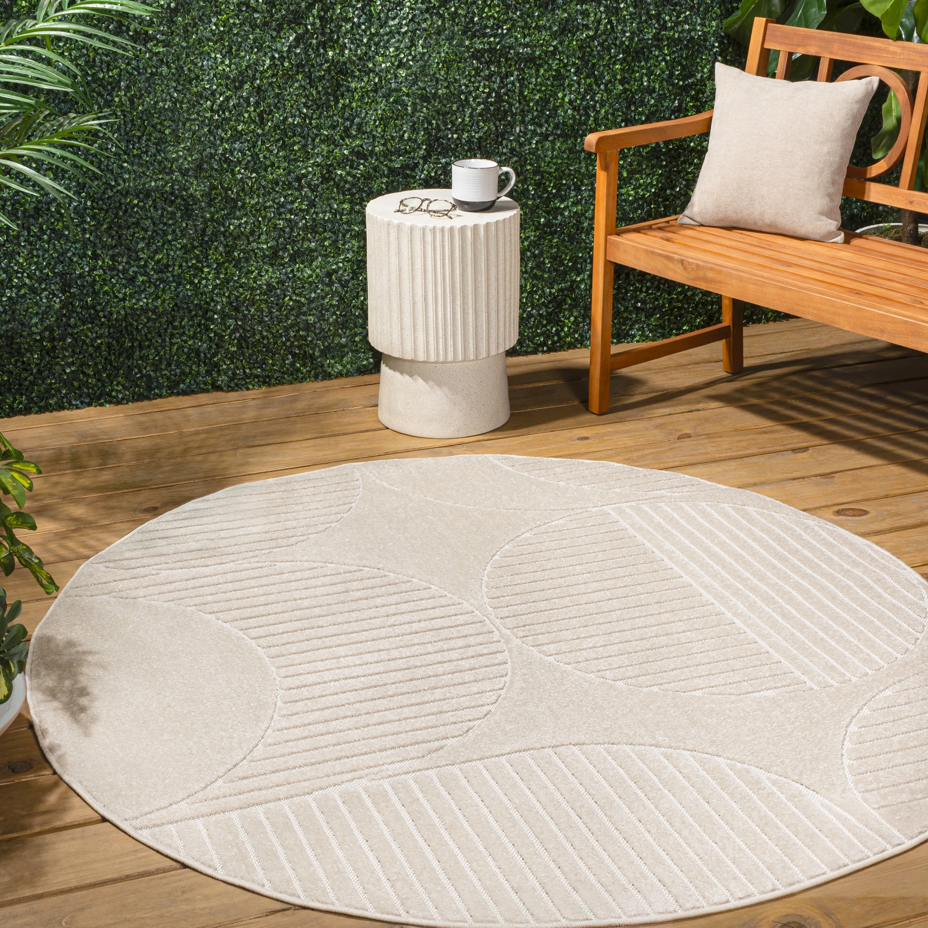 JONATHAN Y Dila Geometric Arch Scandi Striped Ivory/Cream Area Rug