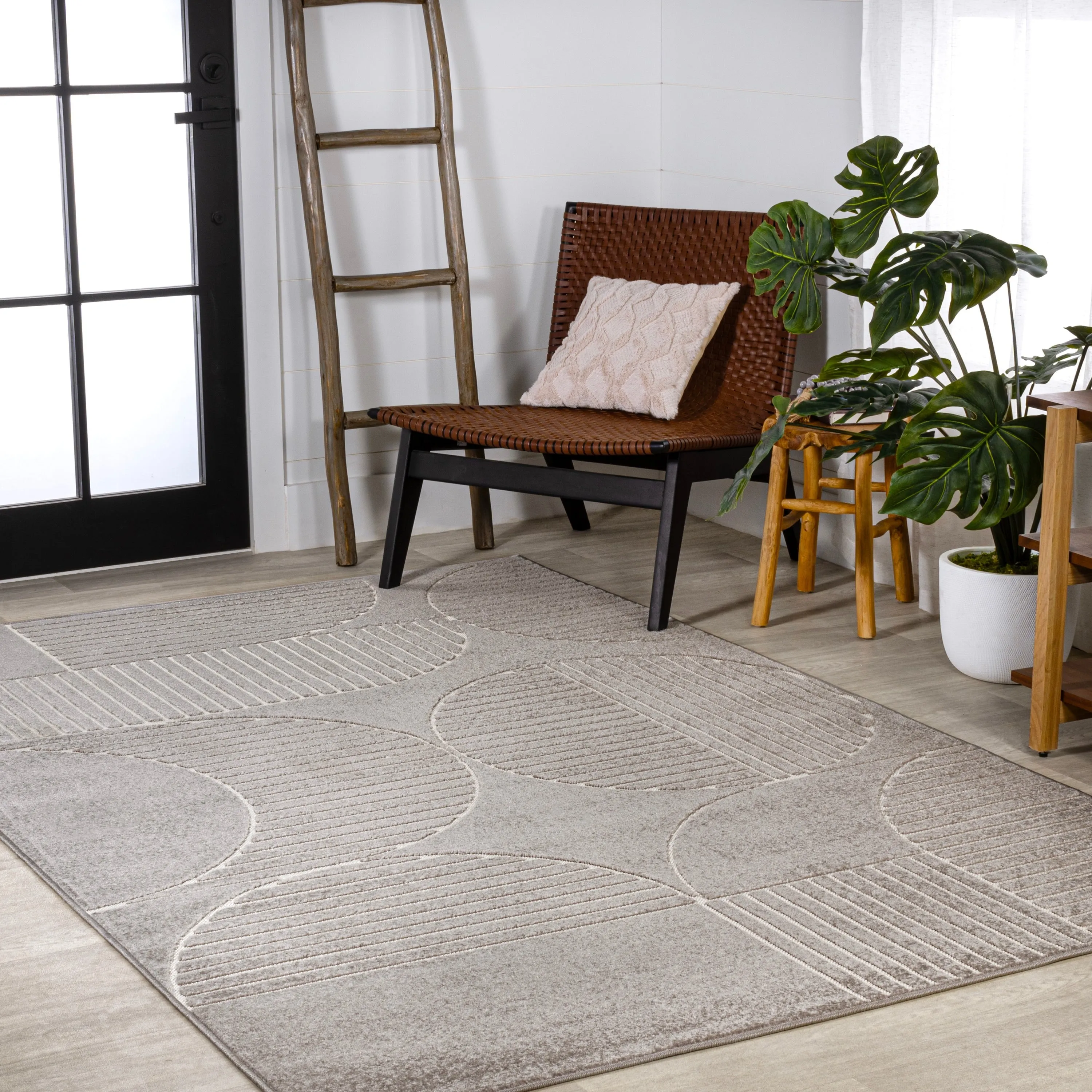 JONATHAN Y Dila Geometric Arch Scandi Striped Ivory/Cream Area Rug