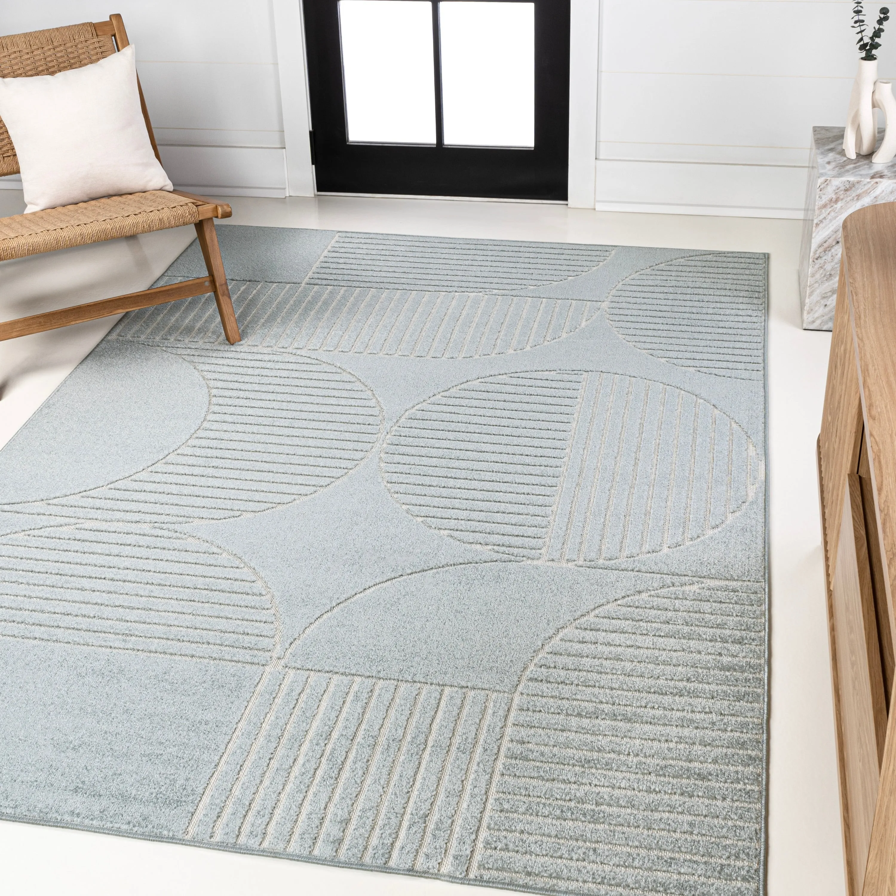 JONATHAN Y Dila Geometric Arch Scandi Striped Ivory/Cream Area Rug