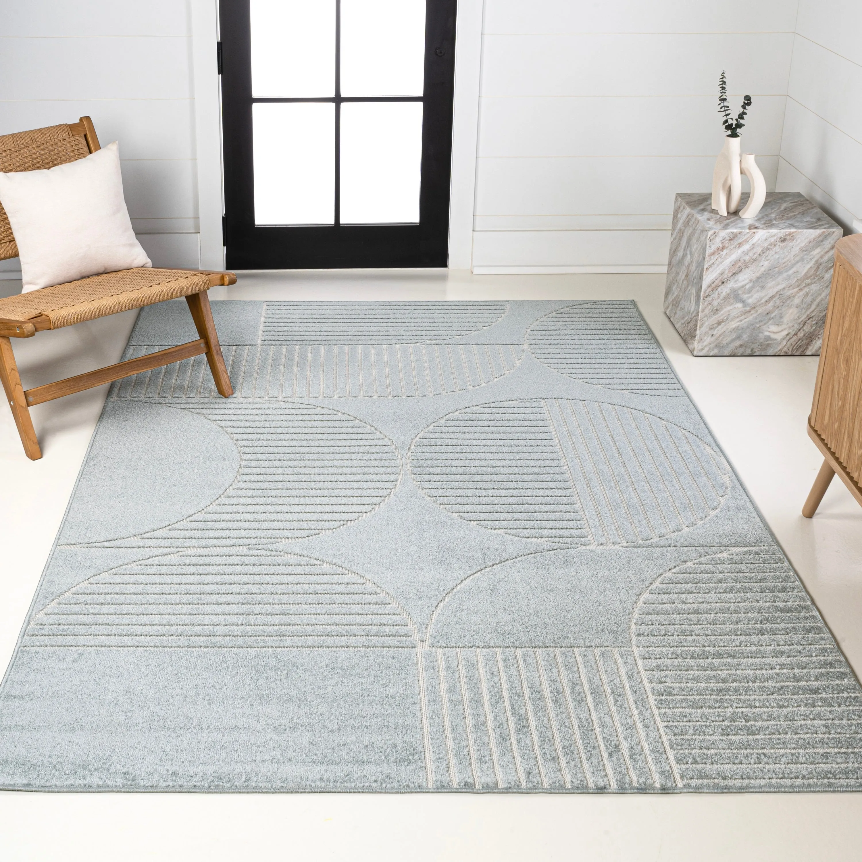 JONATHAN Y Dila Geometric Arch Scandi Striped Ivory/Cream Area Rug