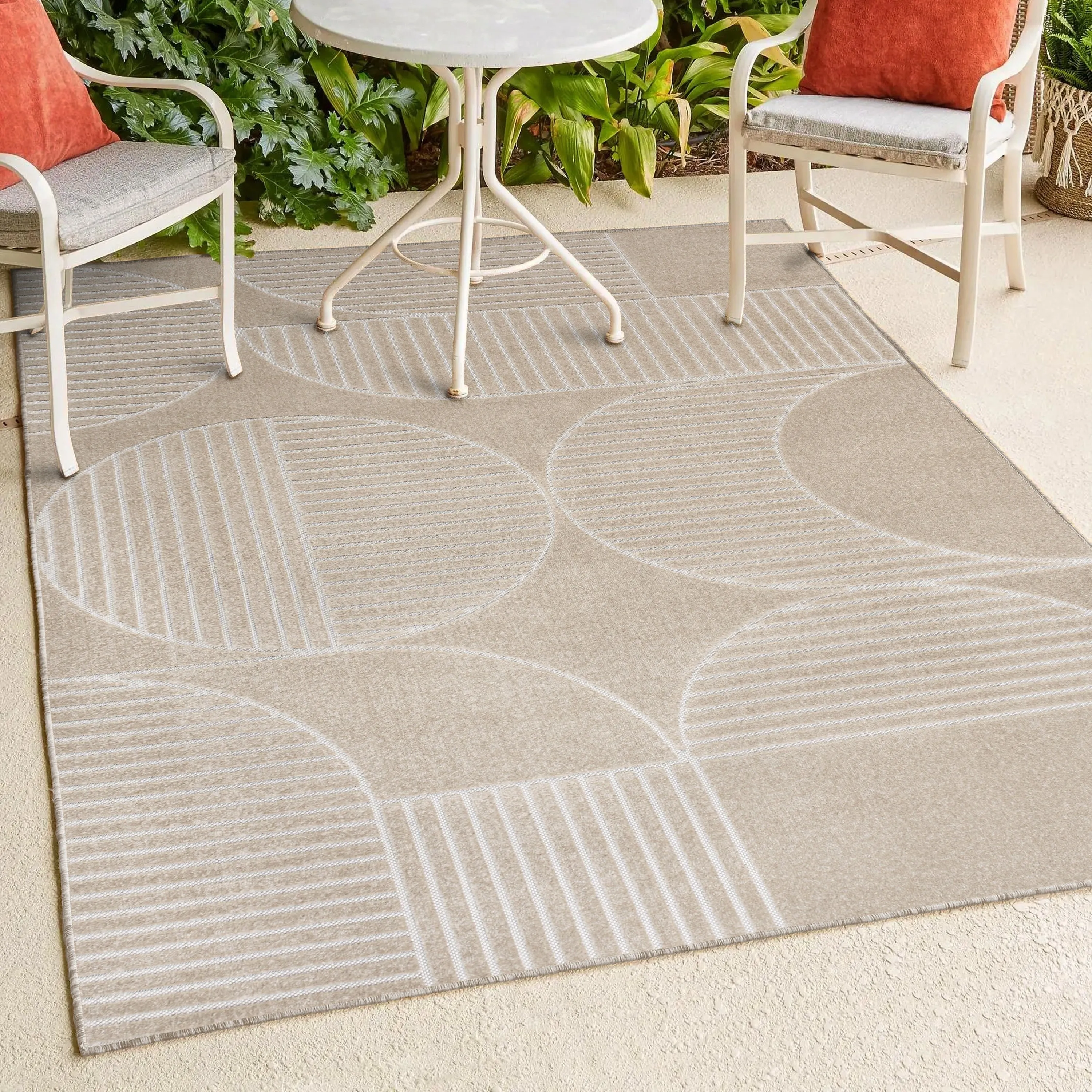 JONATHAN Y Dila Geometric Arch Scandi Striped Ivory/Cream Area Rug