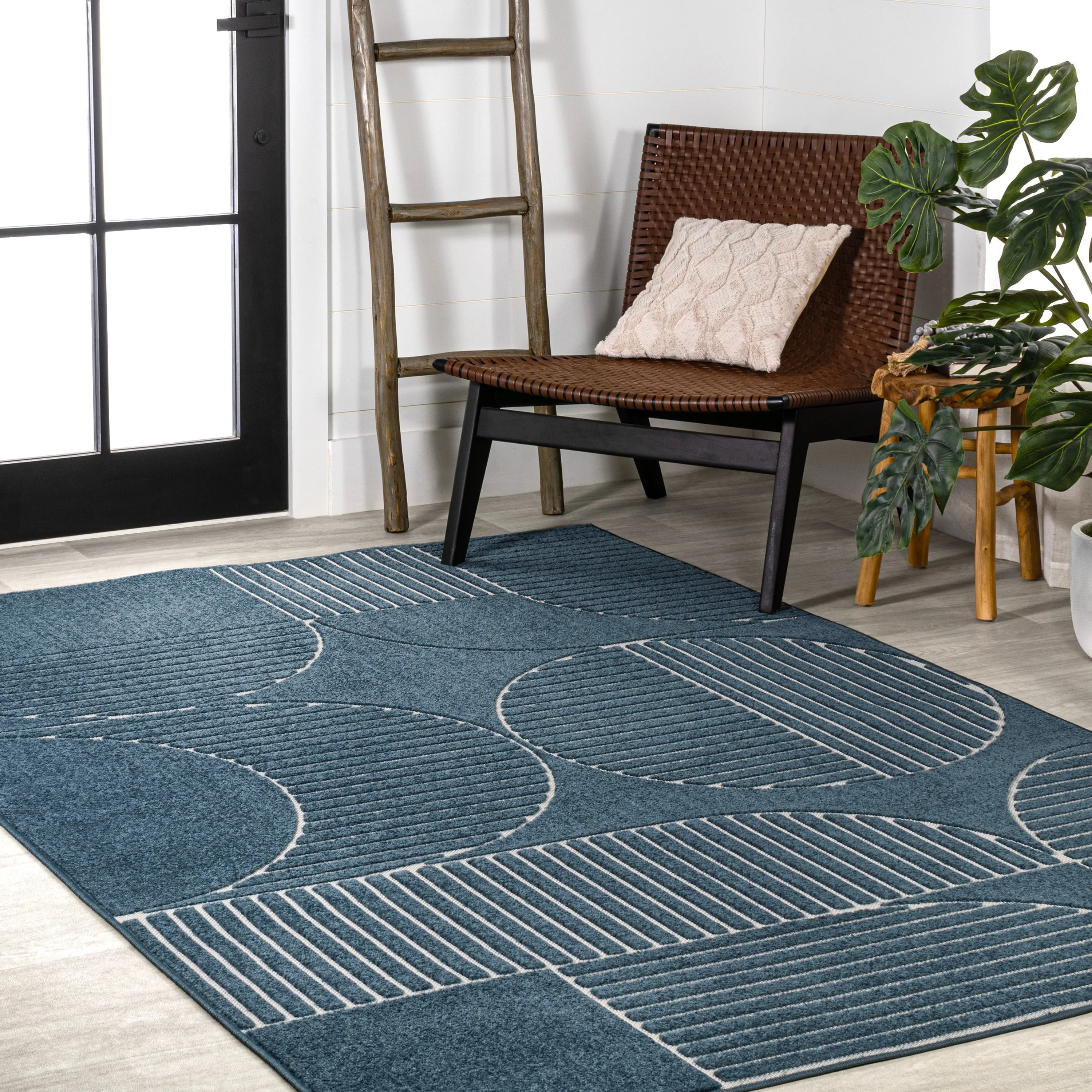 JONATHAN Y Dila Geometric Arch Scandi Striped Ivory/Cream Area Rug