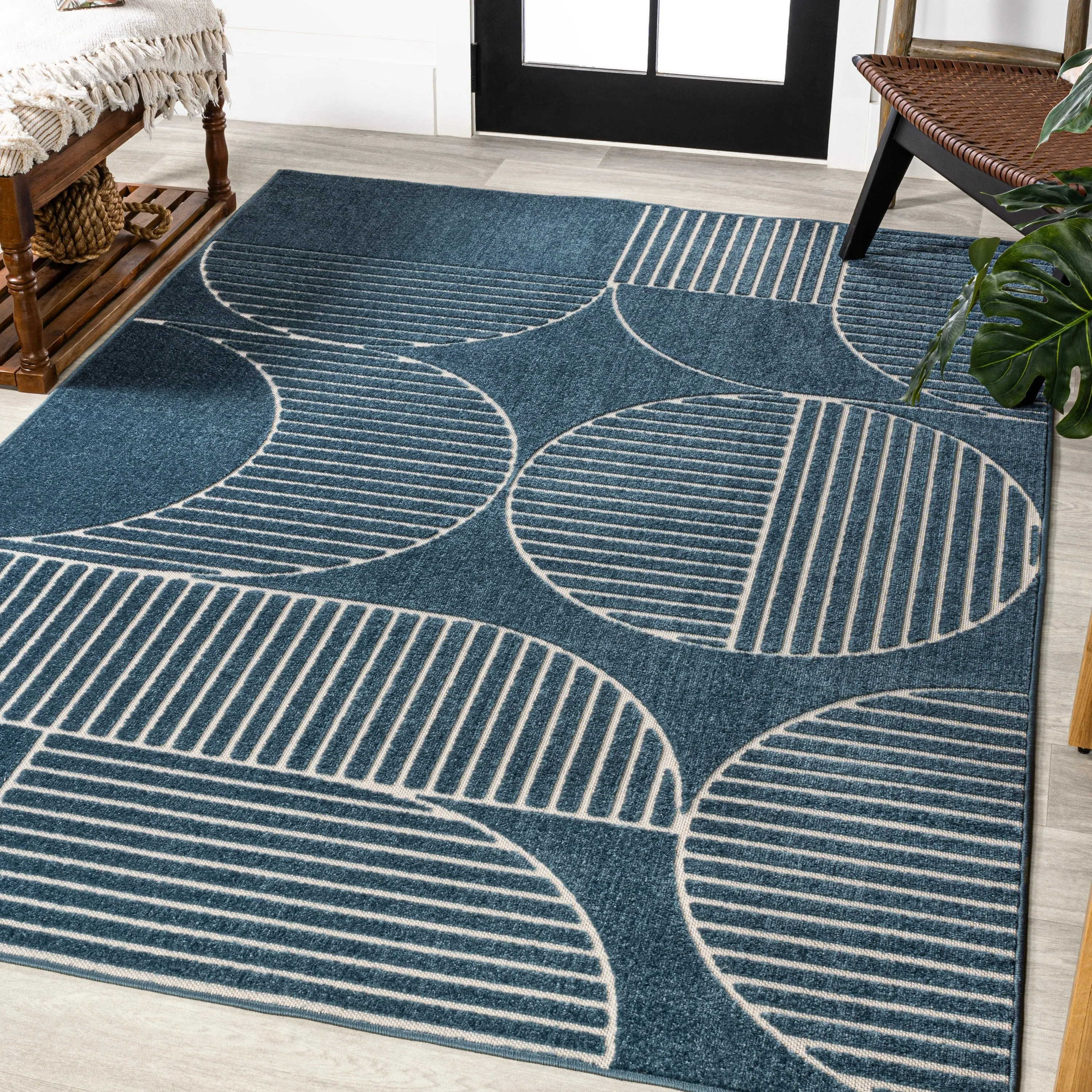JONATHAN Y Dila Geometric Arch Scandi Striped Ivory/Cream Area Rug