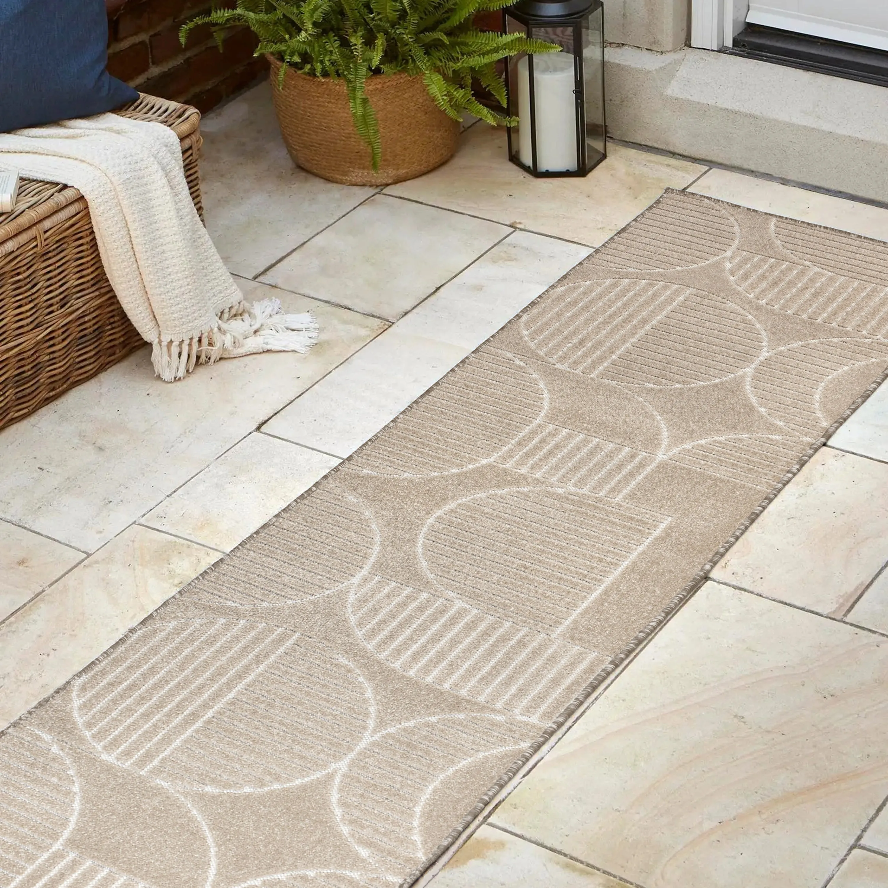 JONATHAN Y Dila Geometric Arch Scandi Striped Ivory/Cream Area Rug