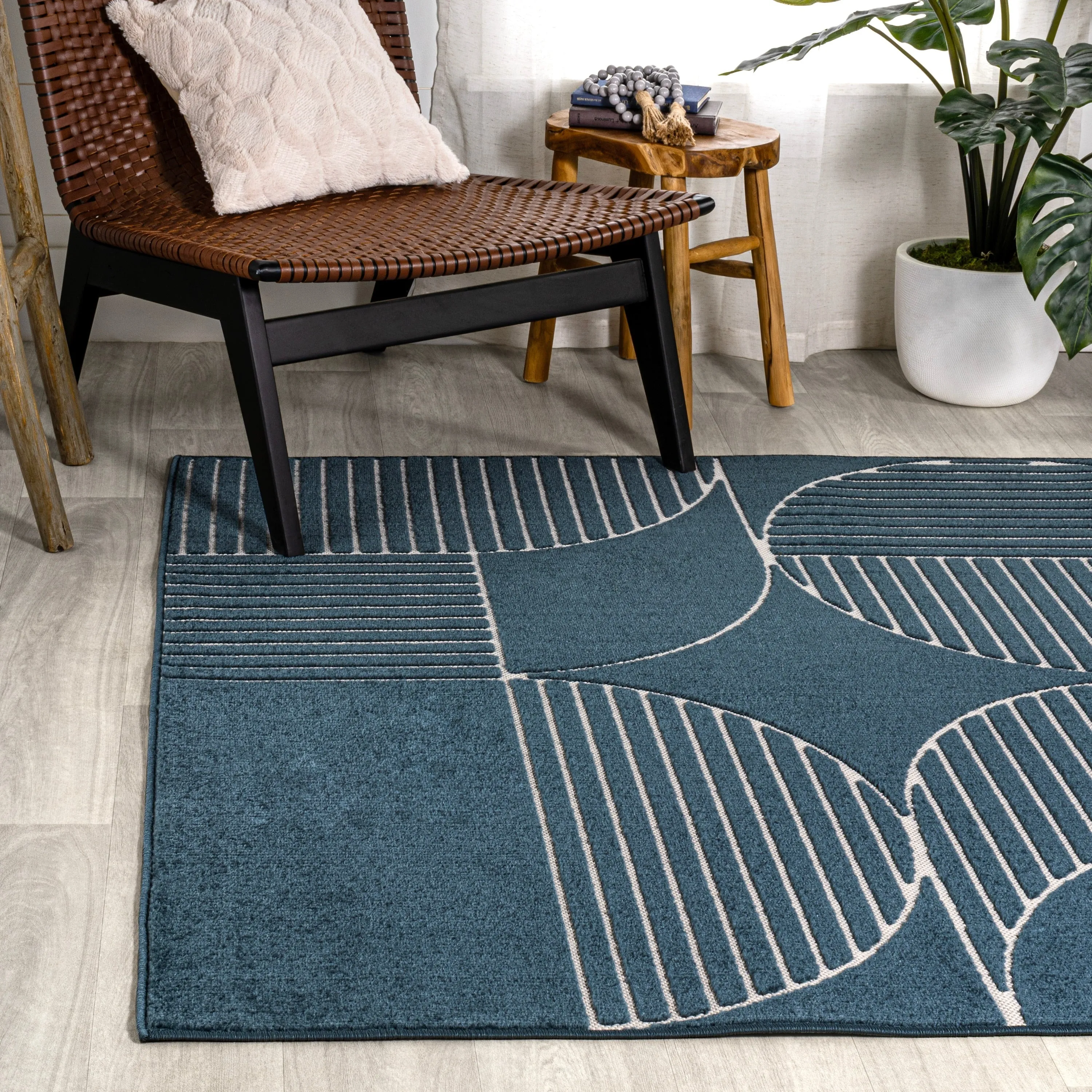 JONATHAN Y Dila Geometric Arch Scandi Striped Ivory/Cream Area Rug
