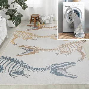 JONATHAN Y Duenas T-Rex Modern Kids Machine-Washable Area Rug